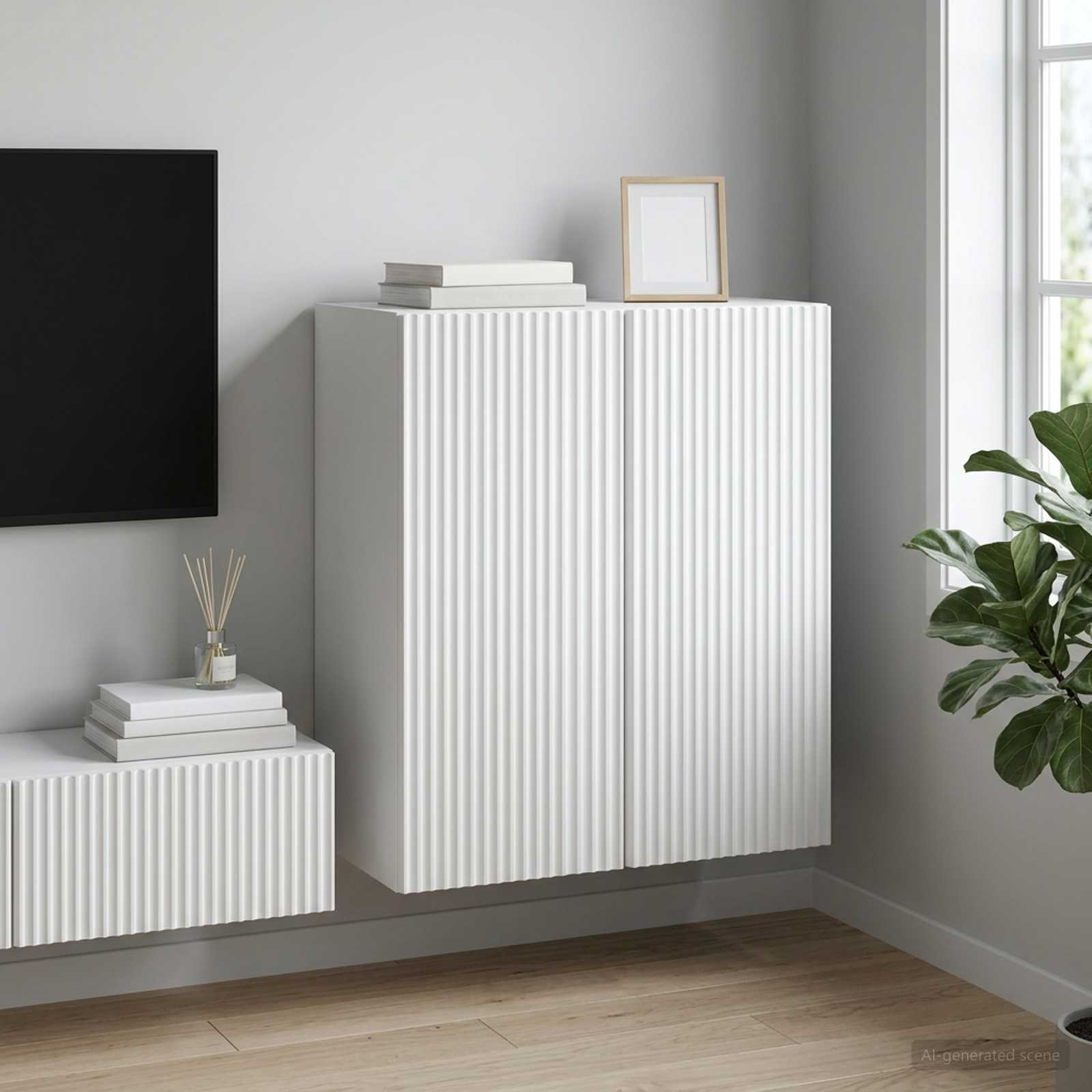 Wall-Mounted Cabinet White 59 x 31 x 60 cm Engineered Wood