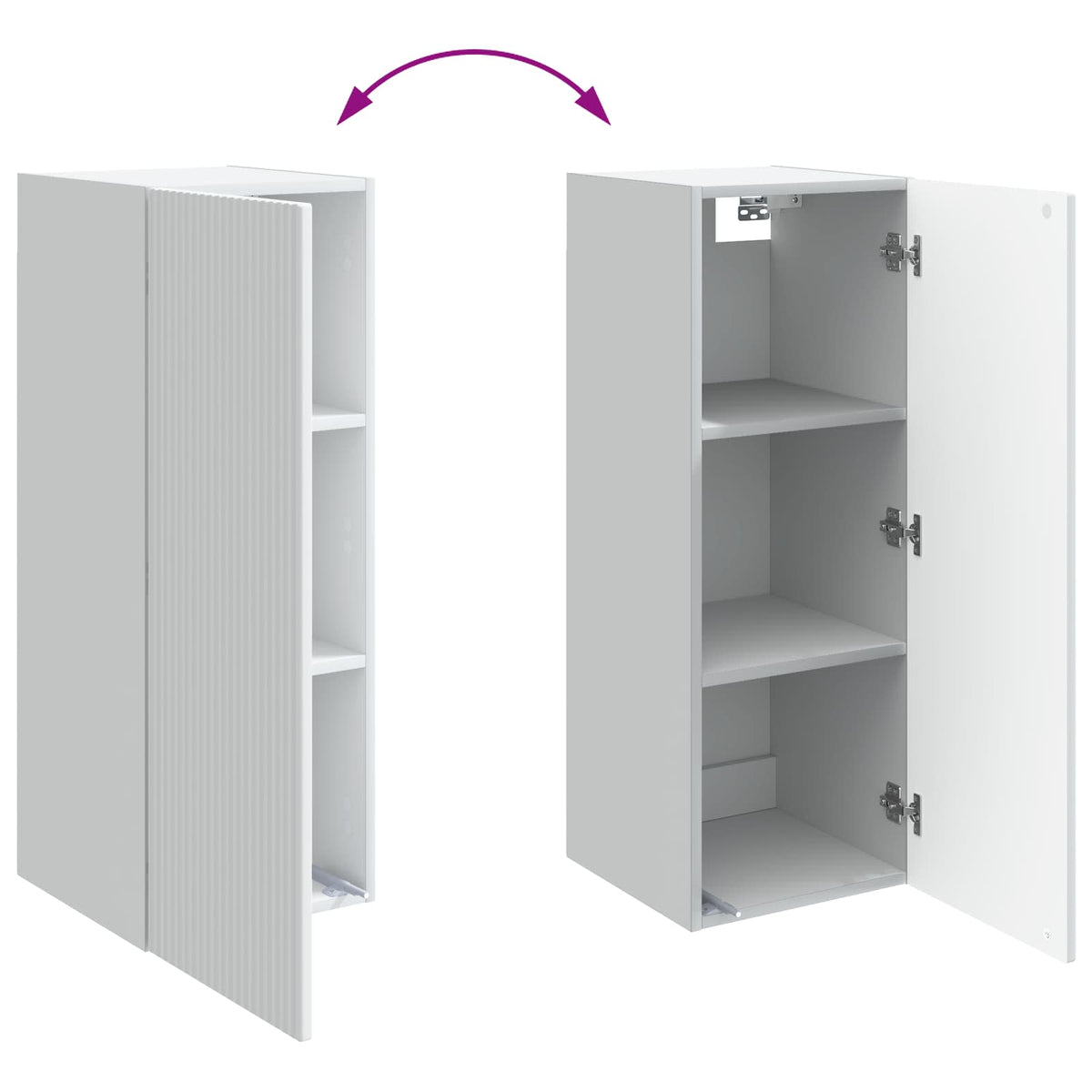 Wall-Mounted Cabinet White 33 x 34.5 x 90 cm Engineered Wood