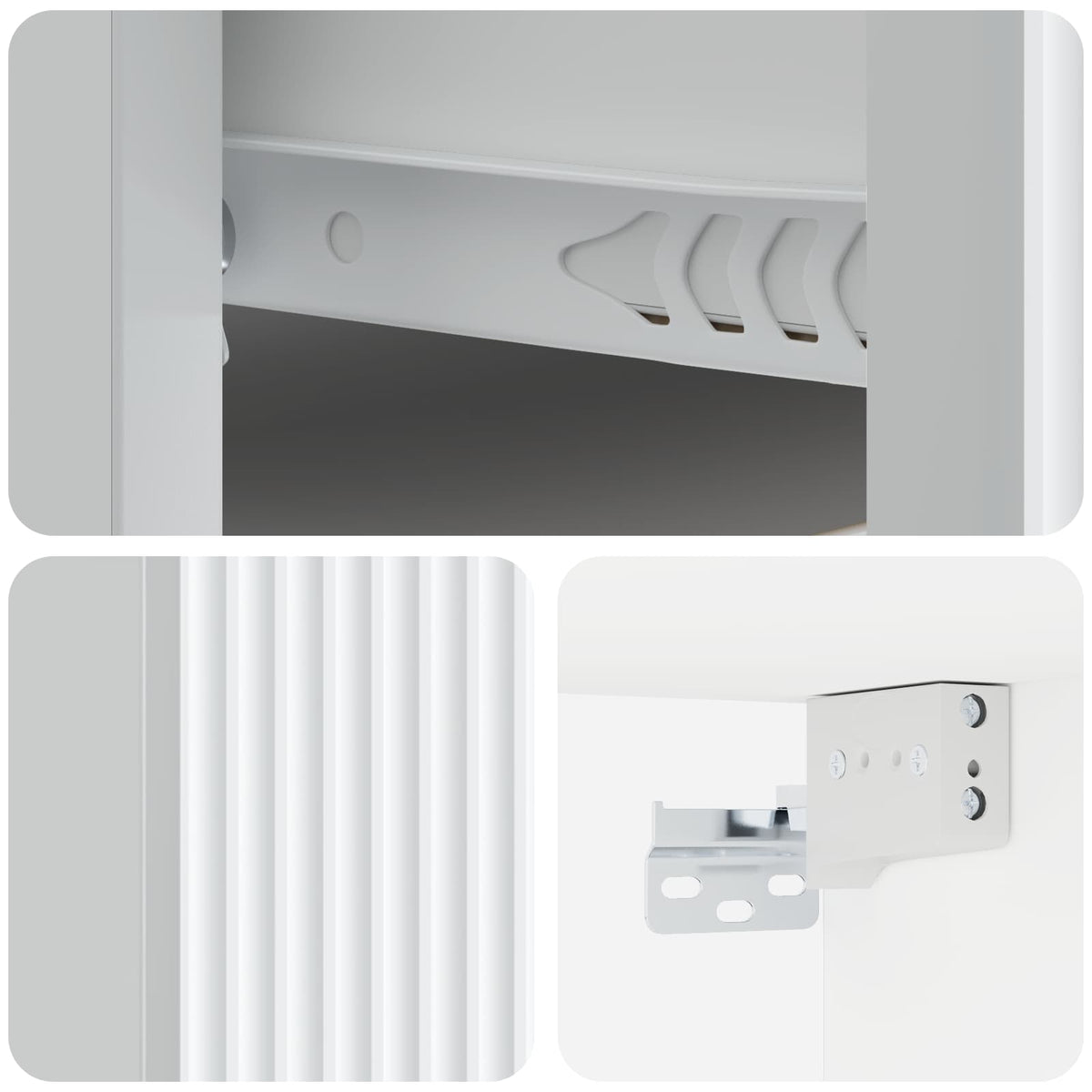 Wall-Mounted Bedside Cabinet White 33 x 34.5 x 20 cm