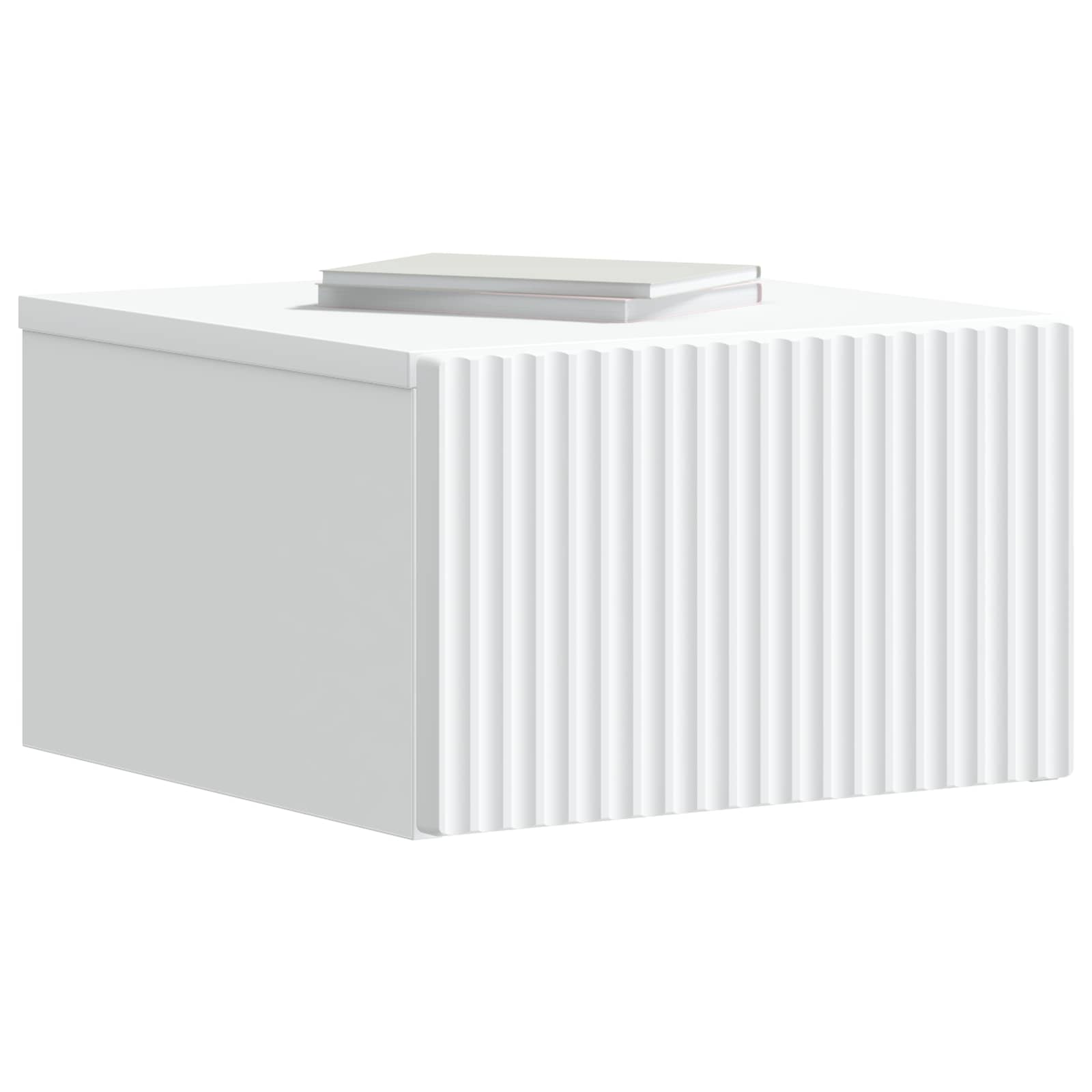 Wall-Mounted Bedside Cabinet White 33 x 34.5 x 20 cm