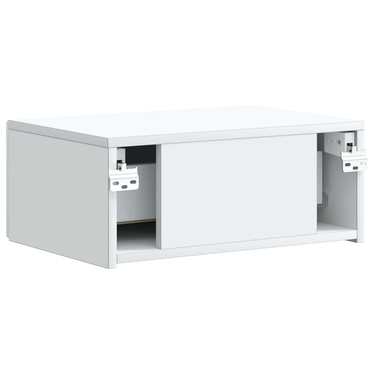 Wall-Mounted Bedside Cabinet White 49 x 34.5 x 20 cm