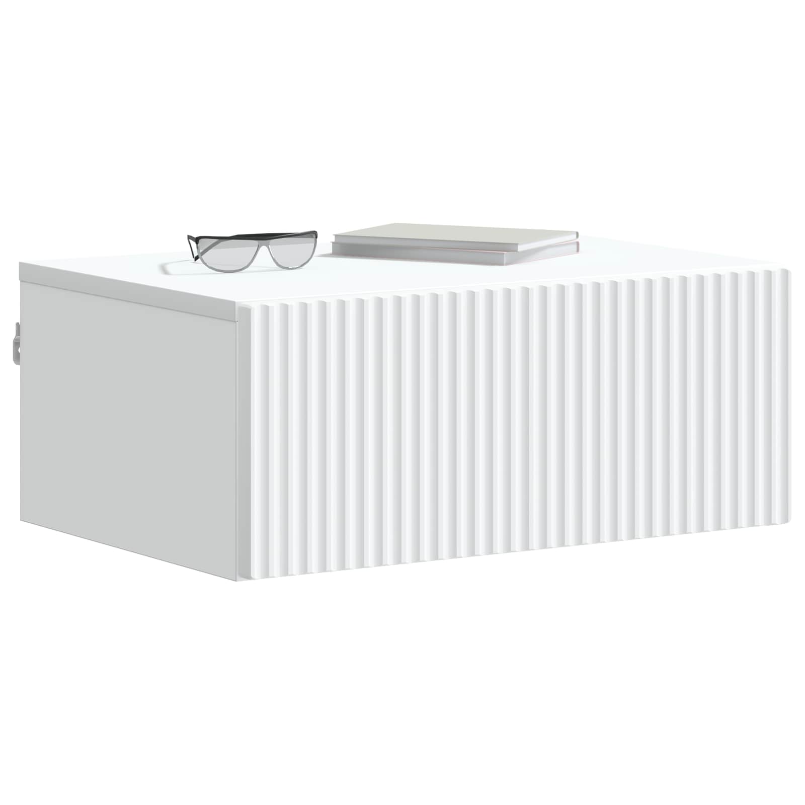 Wall-Mounted Bedside Cabinet White 49 x 34.5 x 20 cm