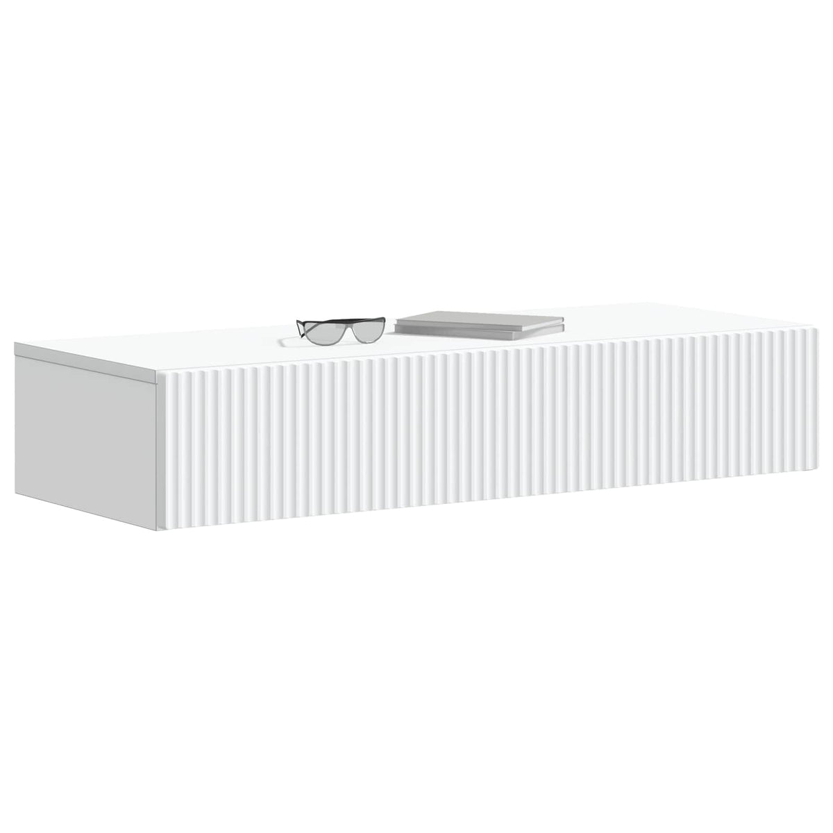 Wall-Mounted Side Table Wall-mounted White 87.5 x 34.5 x 17 cm