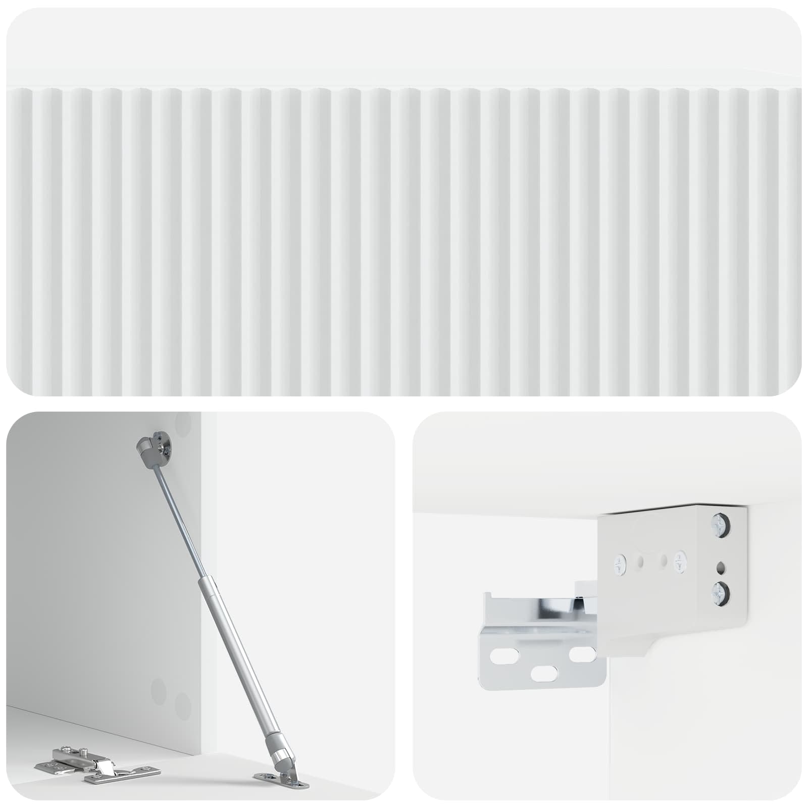 Wall-Mounted TV Cabinet White 98 x 41 x 30 cm Engineered Wood