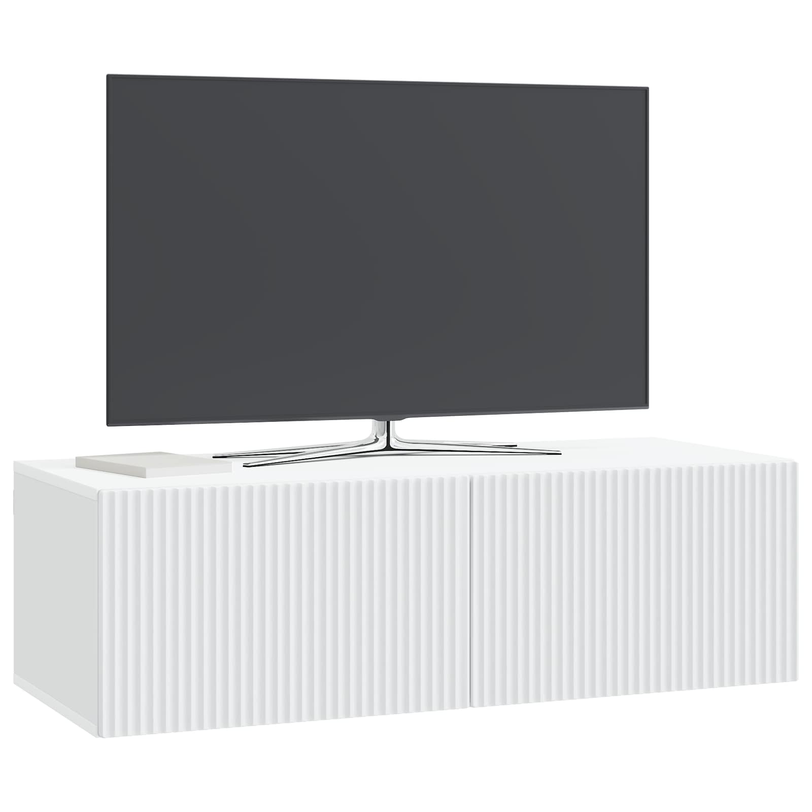 Wall-Mounted TV Cabinet White 98 x 41 x 30 cm Engineered Wood