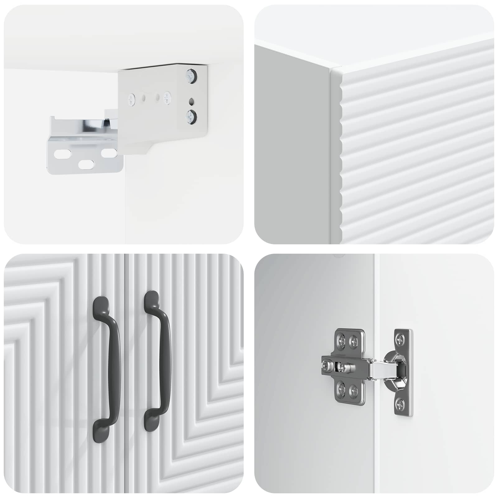Wall-Mounted Cabinet White 66 x 34.5 x 90 cm Engineered Wood