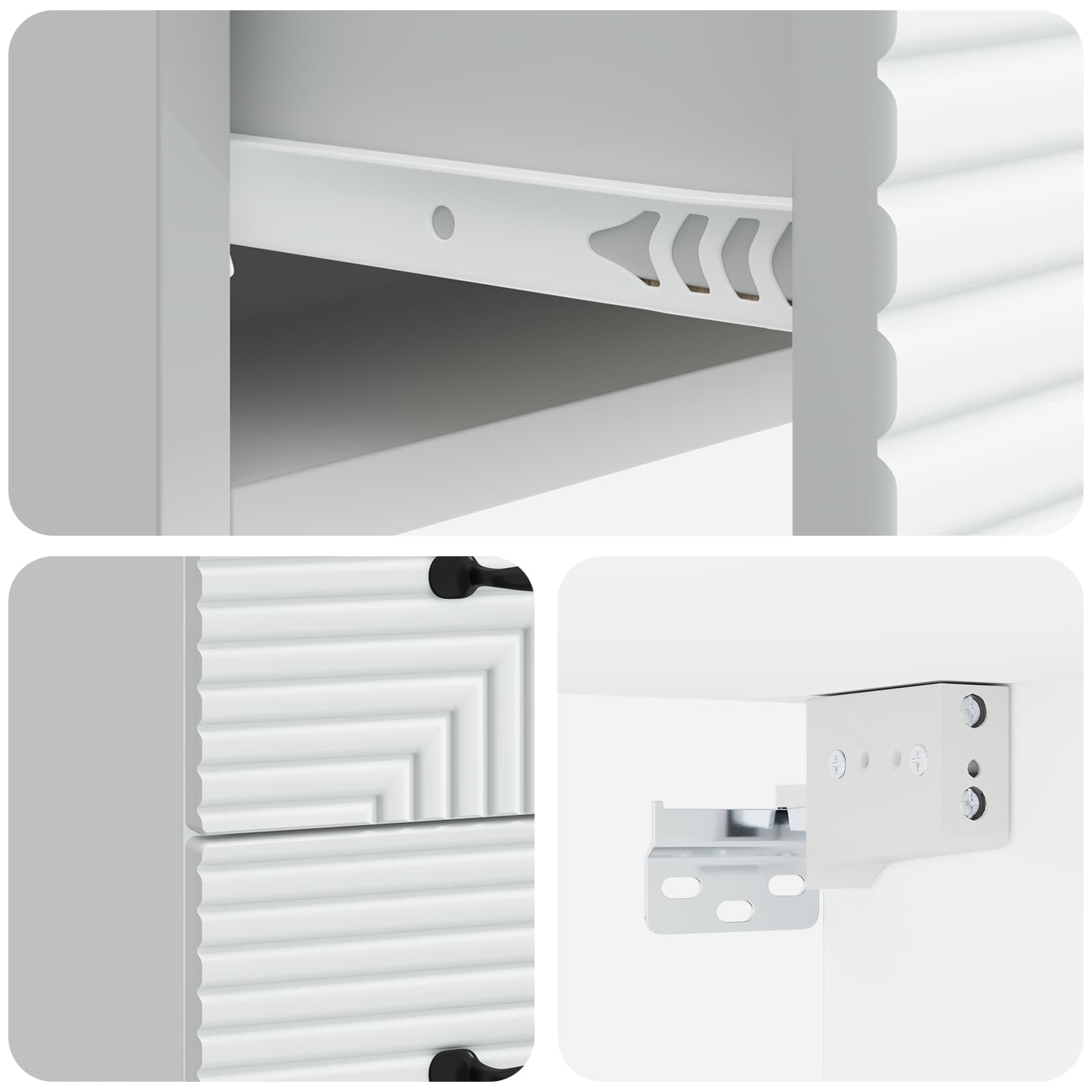 Wall-Mounted Bedside Cabinet White 34.5 x 33 x 40 cm