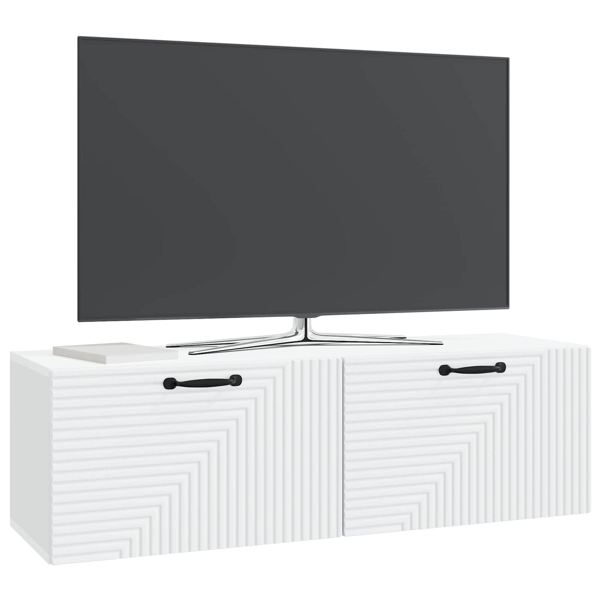 Wall-Mounted TV Cabinet White 98 x 31 x 30 cm Engineered Wood