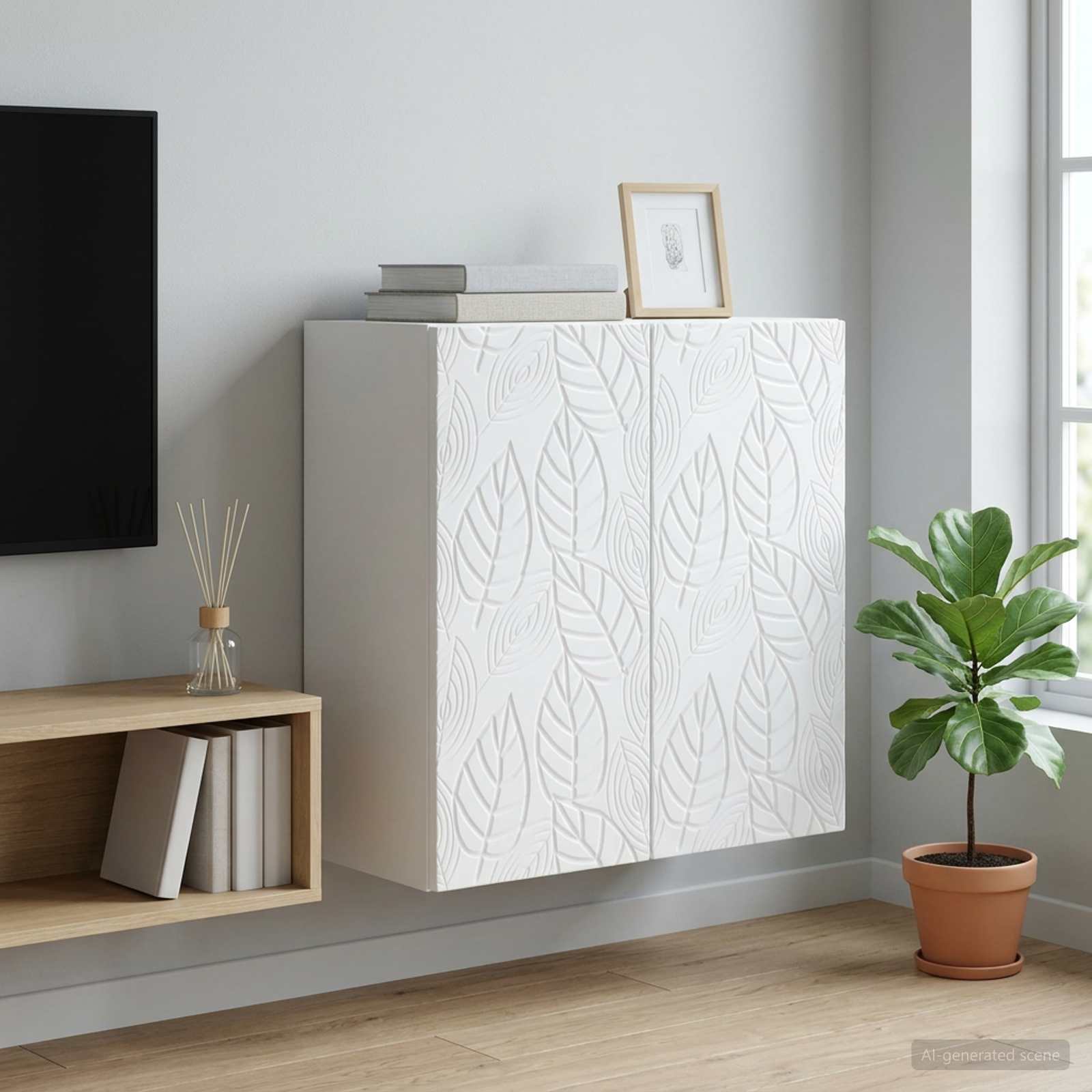 Wall-Mounted Cabinet White 59 x 31 x 60 cm Engineered Wood