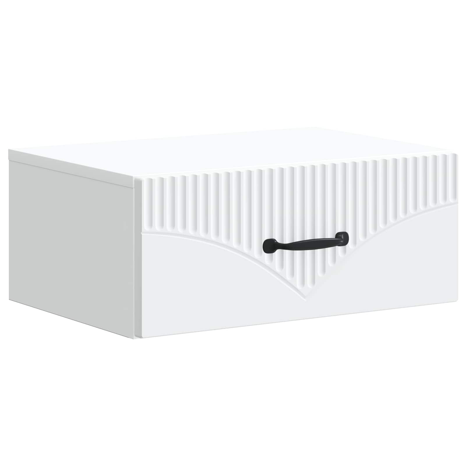 Wall-Mounted Bedside Cabinet White 49 x 34.5 x 20 cm