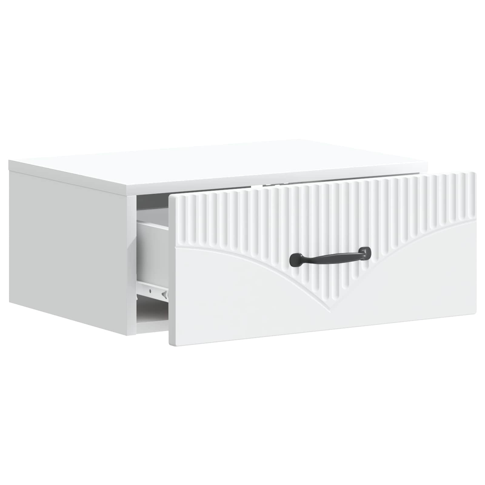 Wall-Mounted Bedside Cabinet White 49 x 34.5 x 20 cm