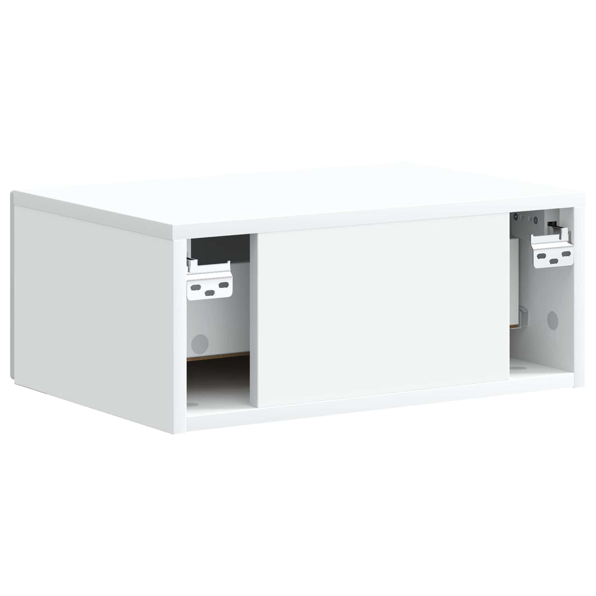 Wall-Mounted Bedside Cabinet White 49 x 34.5 x 20 cm