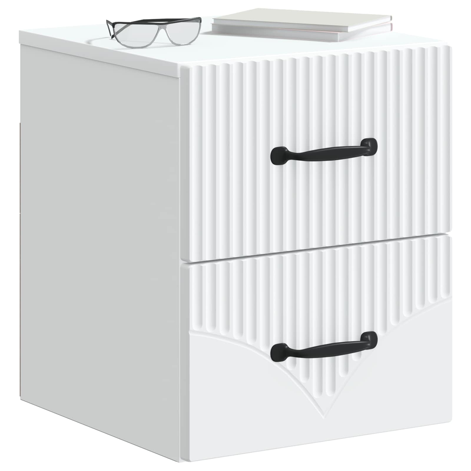 Wall-Mounted Bedside Cabinet White 34.5 x 33 x 40 cm