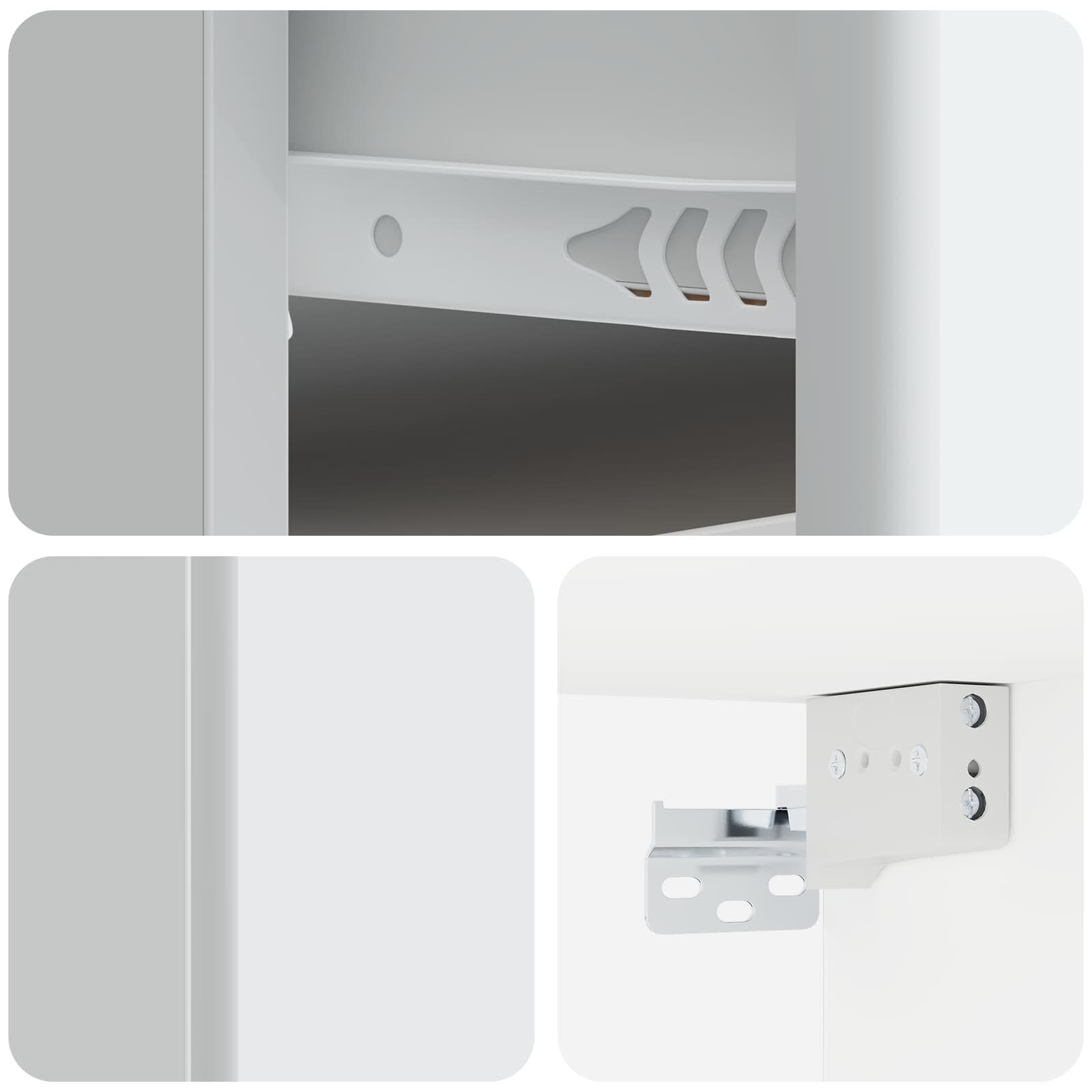 Wall-Mounted Bedside Cabinet White 34.5 x 33 x 20 cm