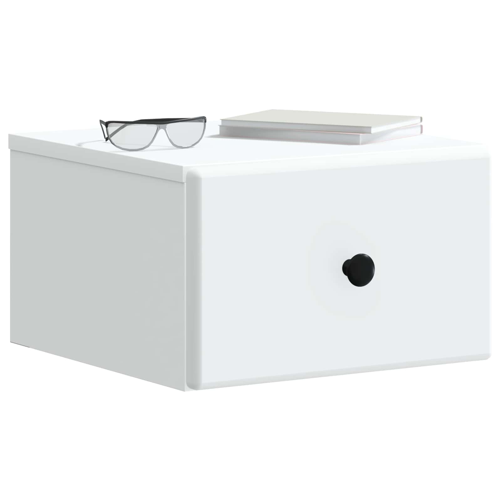 Wall-Mounted Bedside Cabinet White 34.5 x 33 x 20 cm