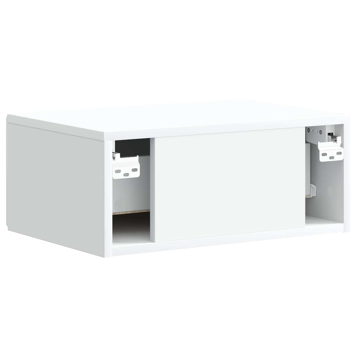Wall-Mounted Bedside Cabinet White 49 x 34.5 x 20 cm