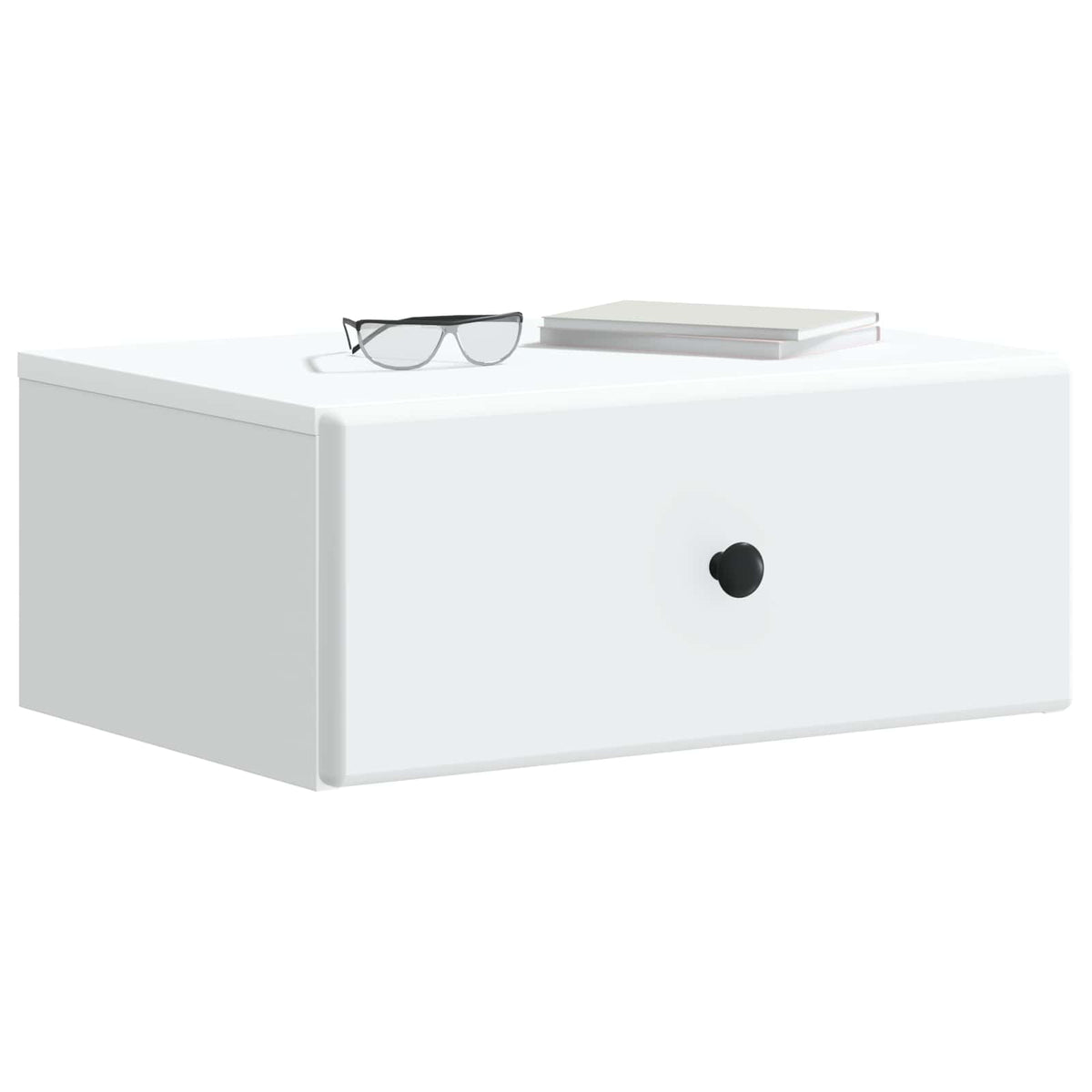Wall-Mounted Bedside Cabinet White 49 x 34.5 x 20 cm