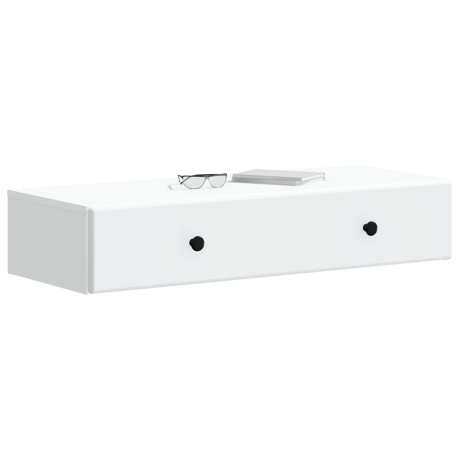 Wall-Mounted Side Table Wall-mounted White 87.5 x 34.5 x 17 cm