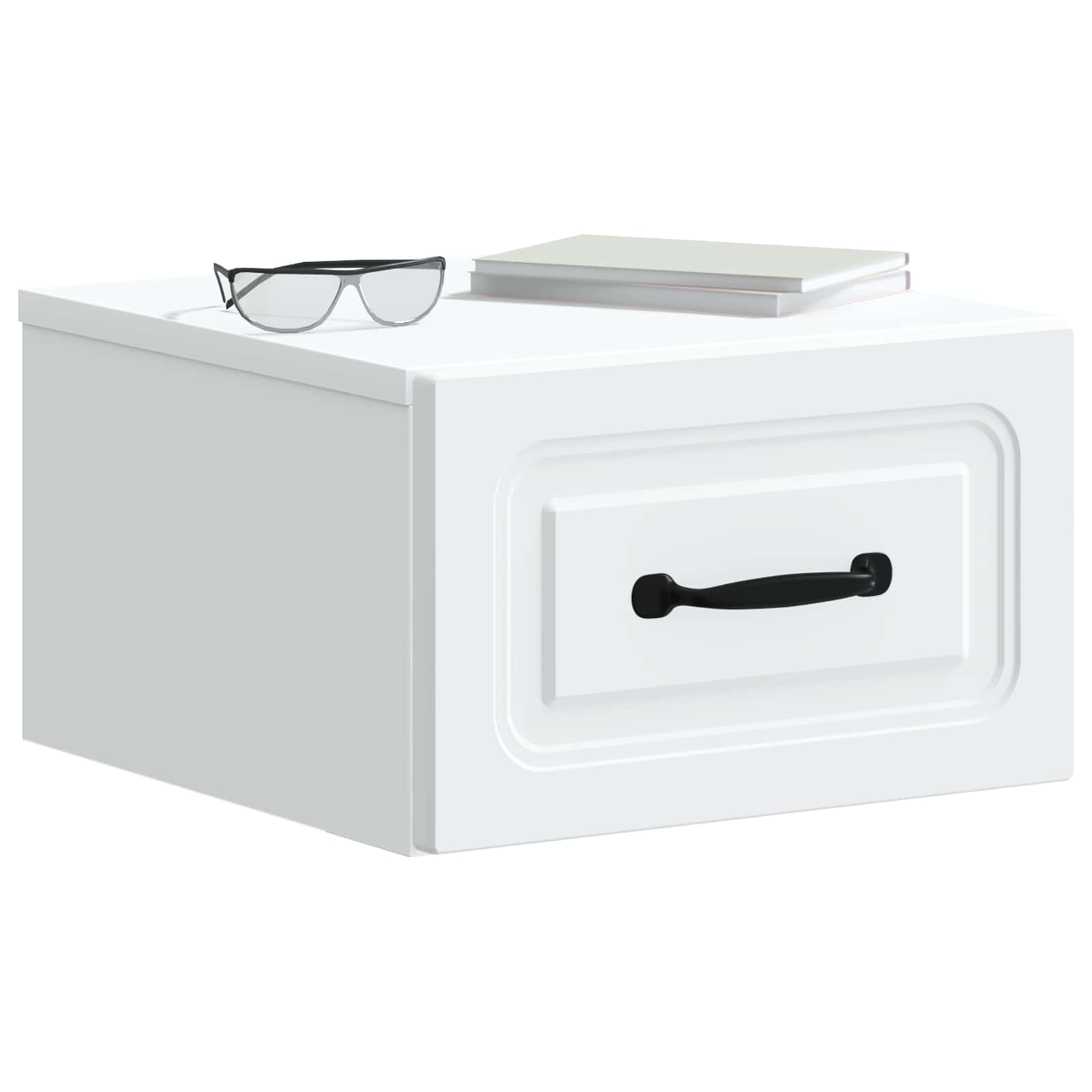 Wall-Mounted Bedside Cabinet White 34.5 x 33 x 20 cm