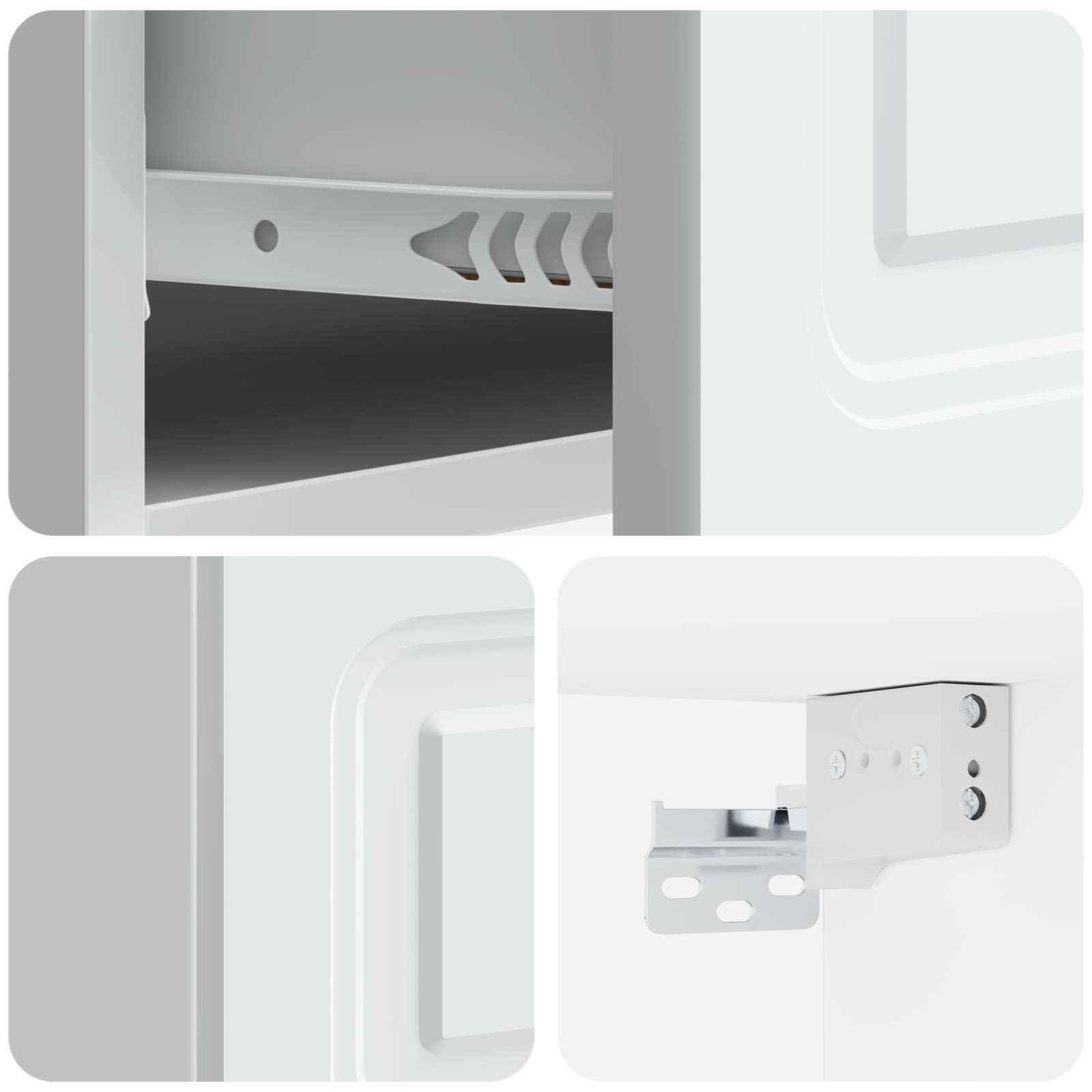 Wall-Mounted Bedside Cabinet White 49 x 34.5 x 20 cm