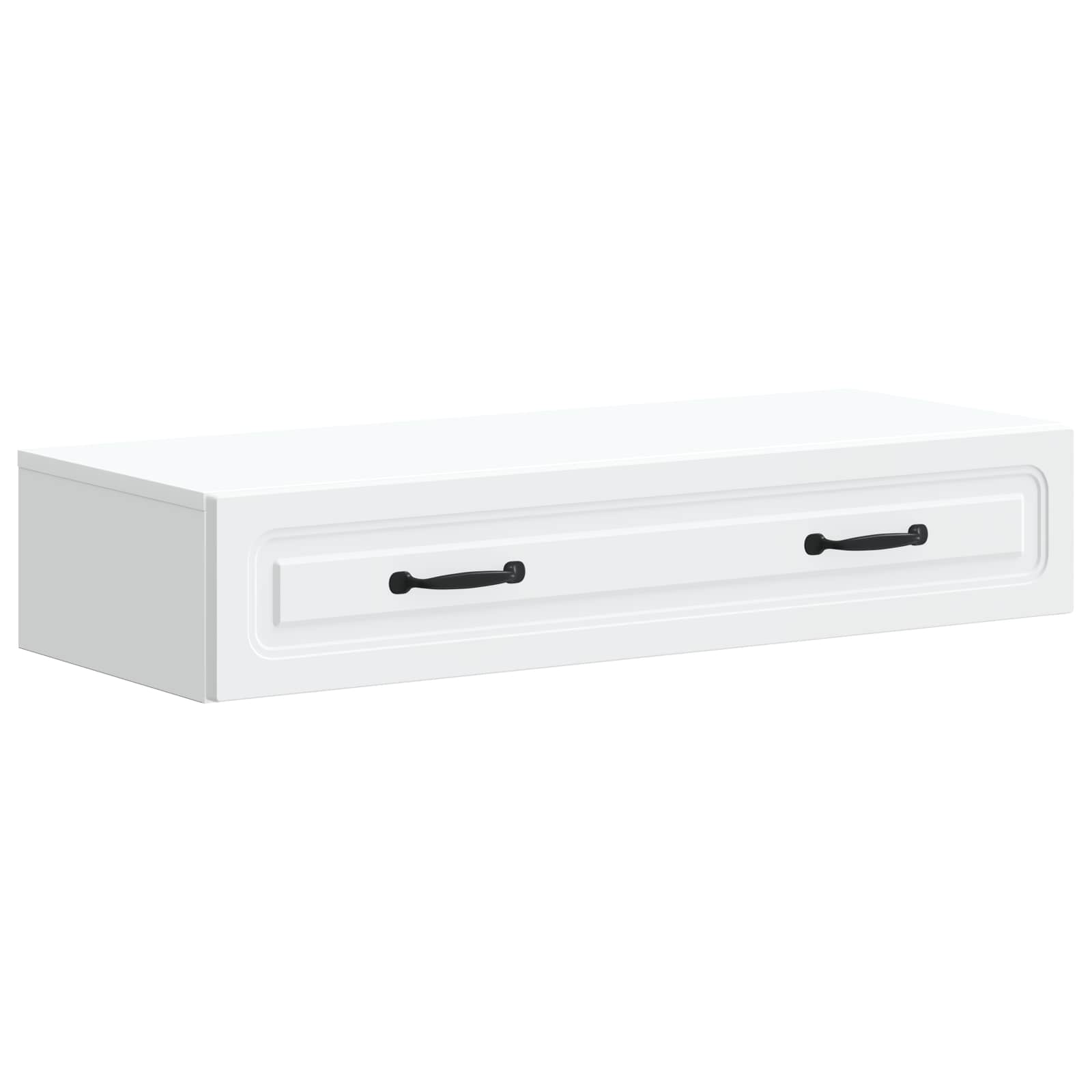 Wall-Mounted Side Table Wall-mounted White 87.5 x 34.5 x 17 cm
