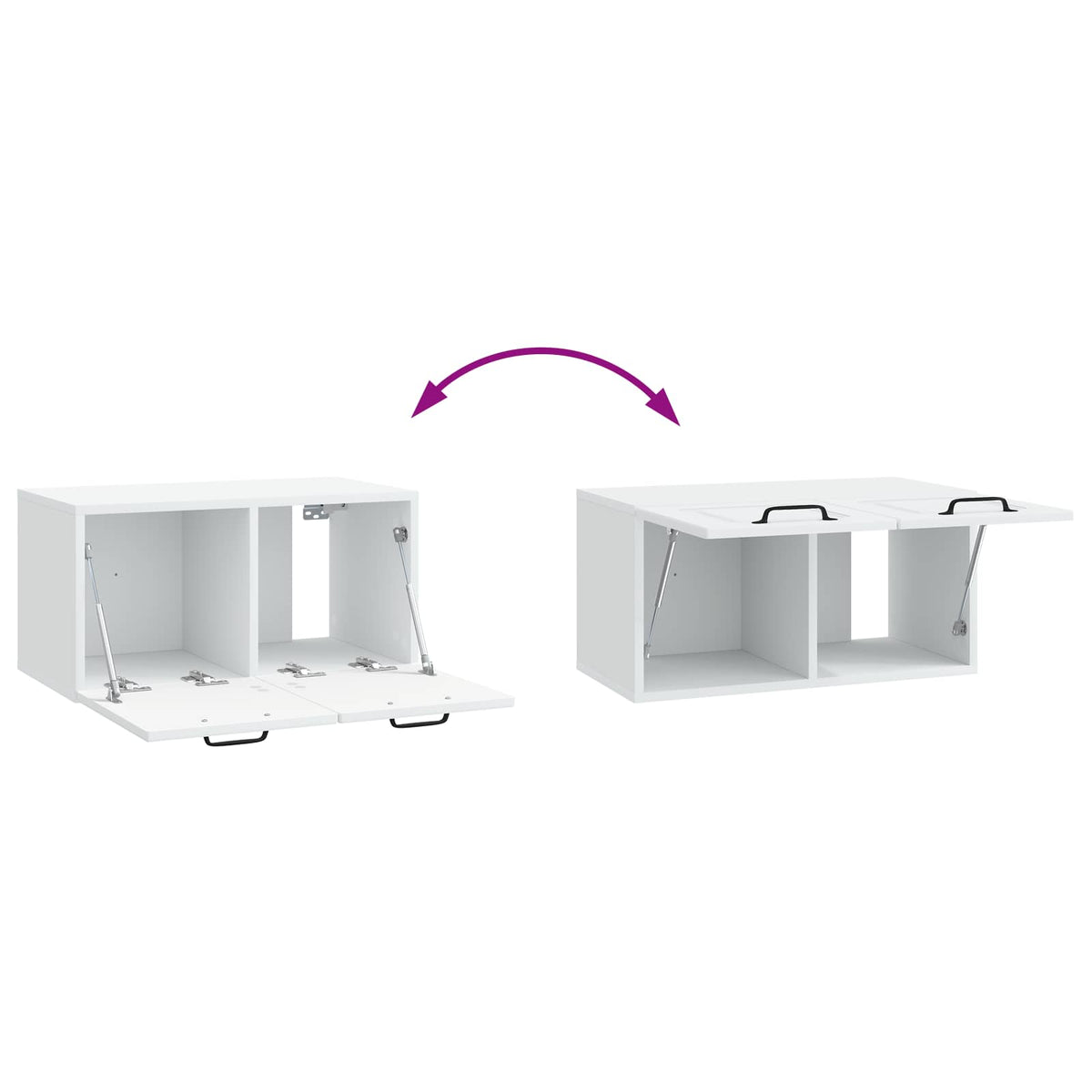 Wall-Mounted TV Cabinet White 59.5 x 31 x 30 cm Engineered Wood