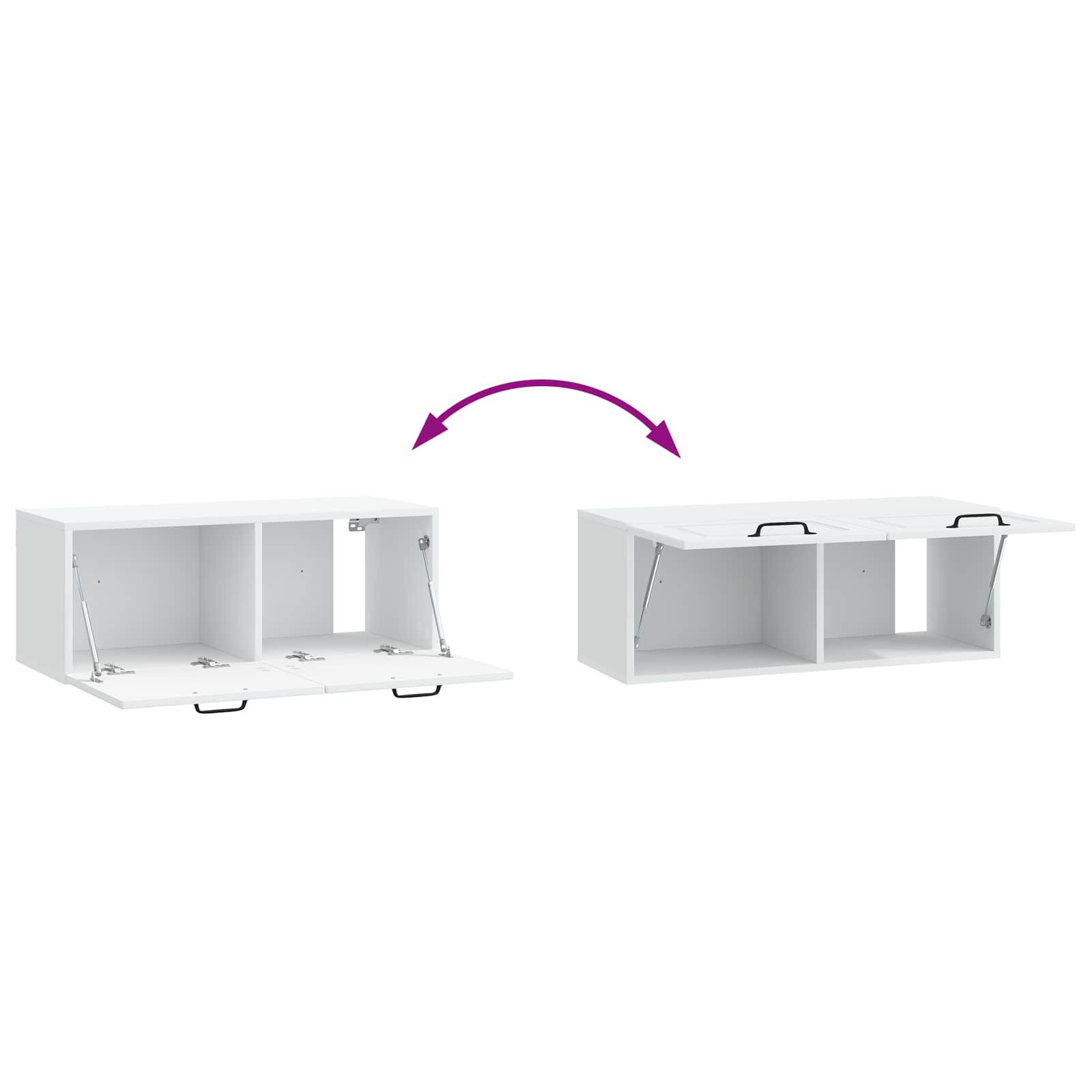 Wall-Mounted TV Cabinet White 78.5 x 31 x 30 cm Engineered Wood