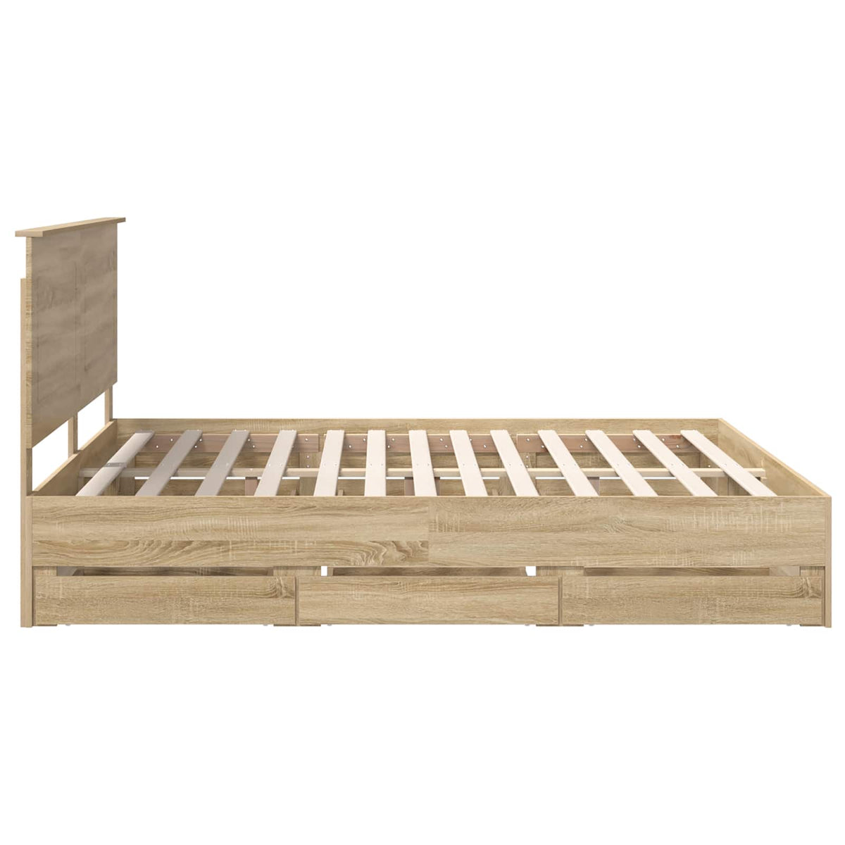Bed Frame with Drawer Sonoma Oak 180 x 200 cm Engineered Wood