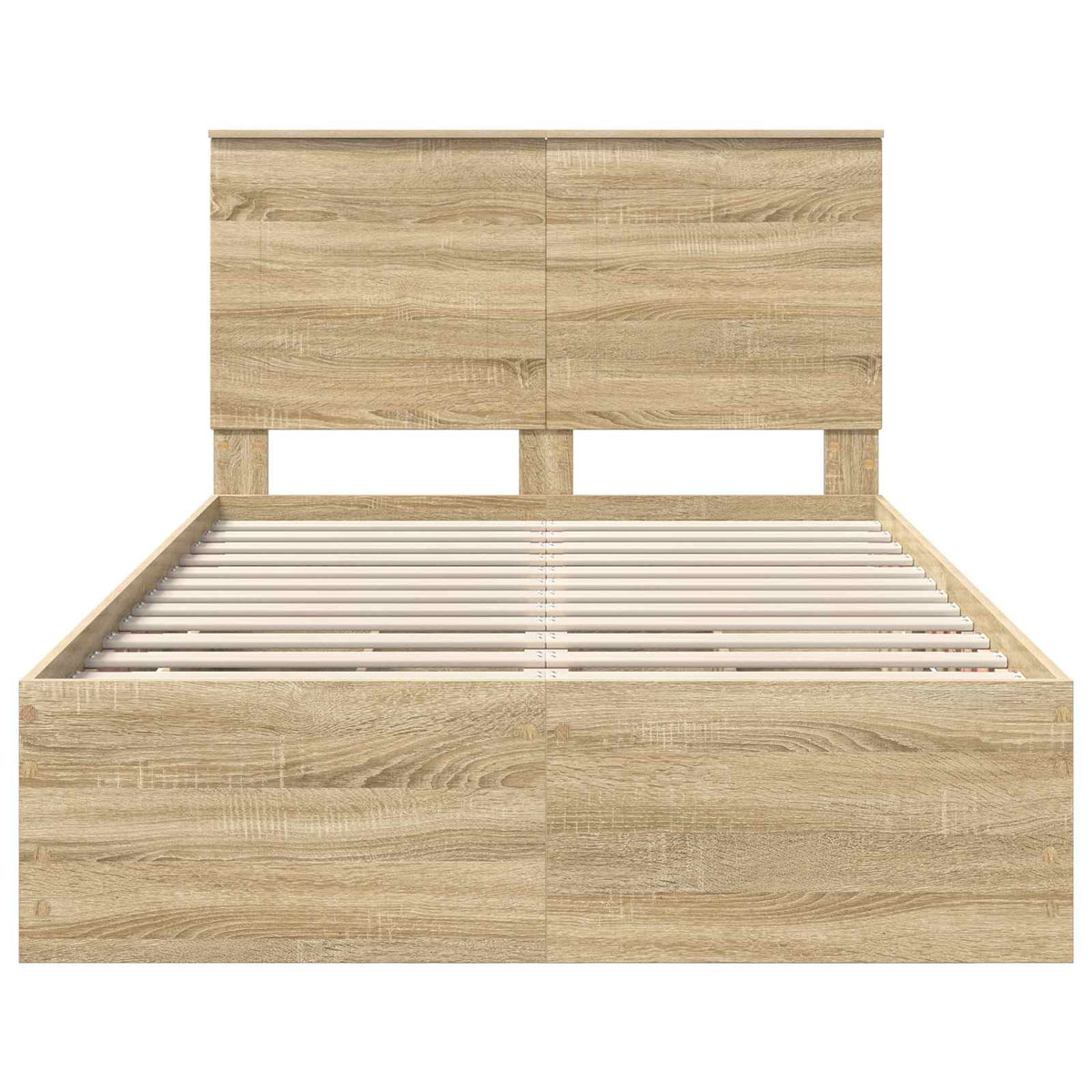 Bed Frame with Drawer Sonoma Oak 135 x 190 cm Engineered Wood