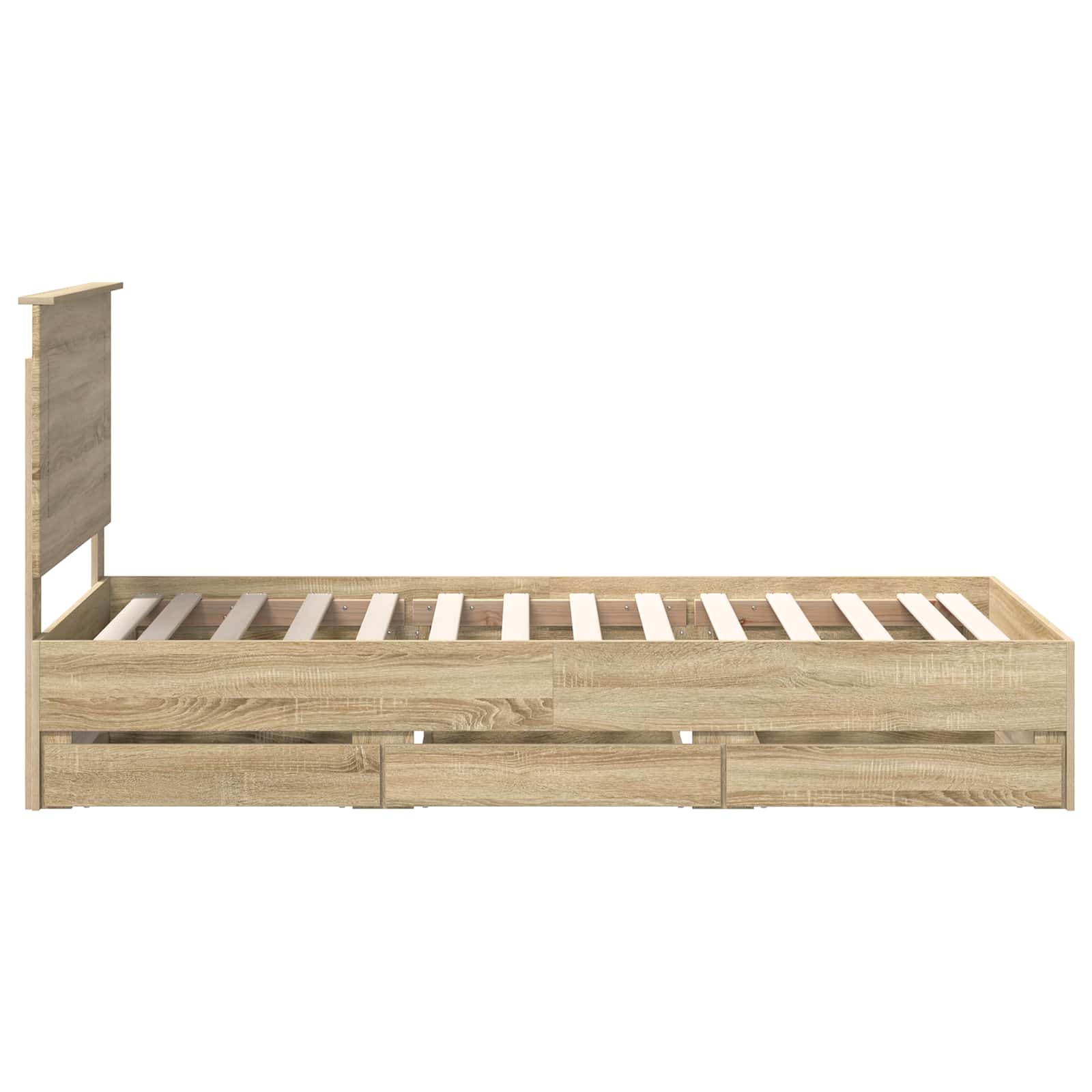 Bed Frame with Drawer Sonoma Oak 90 x 190 cm Engineered Wood