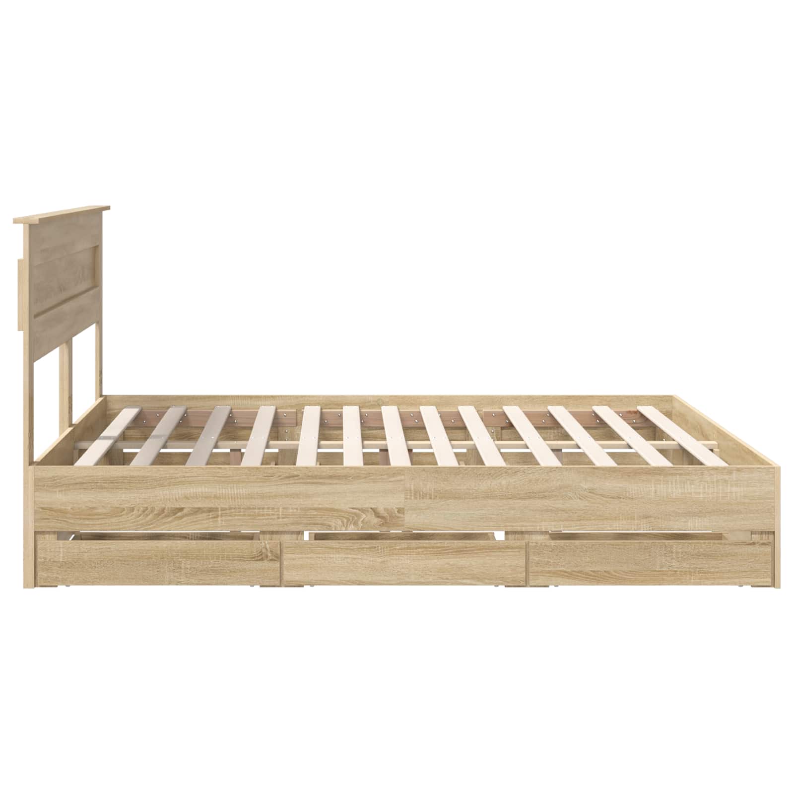 Bed Frame with Drawer Sonoma Oak 180 x 200 cm Engineered Wood