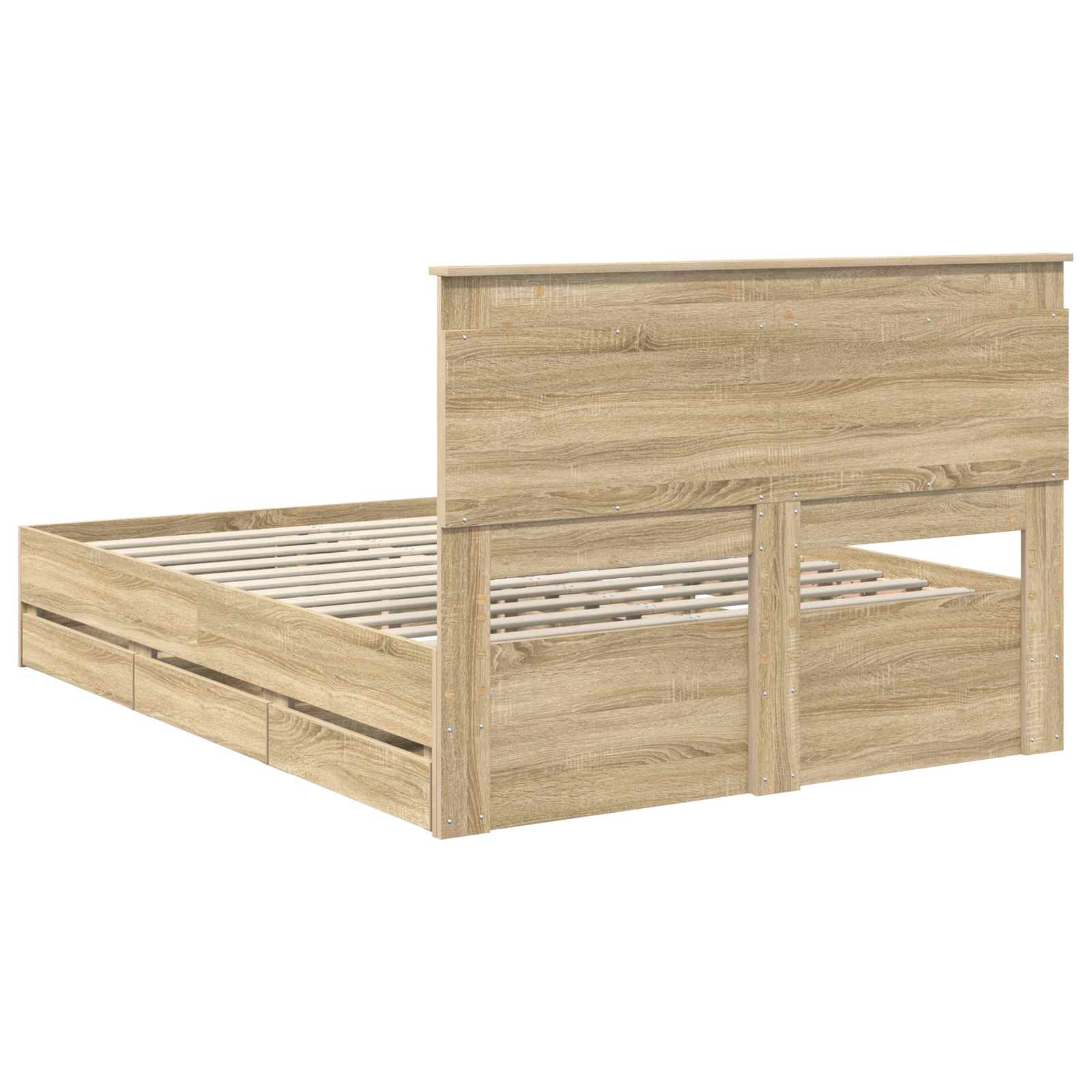 Bed Frame with Drawer Sonoma Oak 150 x 200 cm Engineered Wood