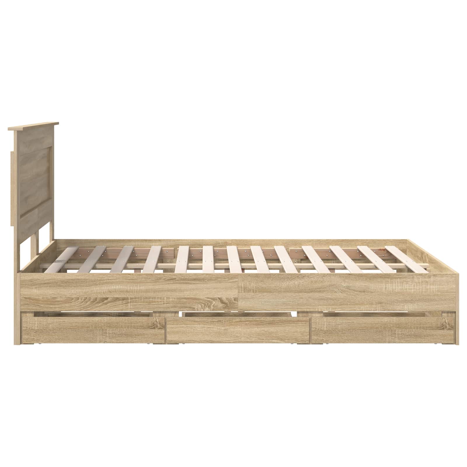 Bed Frame with Drawer Sonoma Oak 150 x 200 cm Engineered Wood