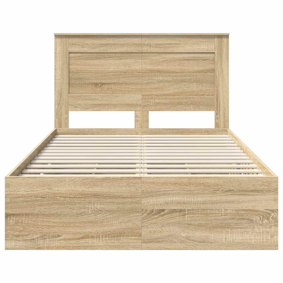 Bed Frame with Drawer Sonoma Oak 135 x 190 cm Engineered Wood