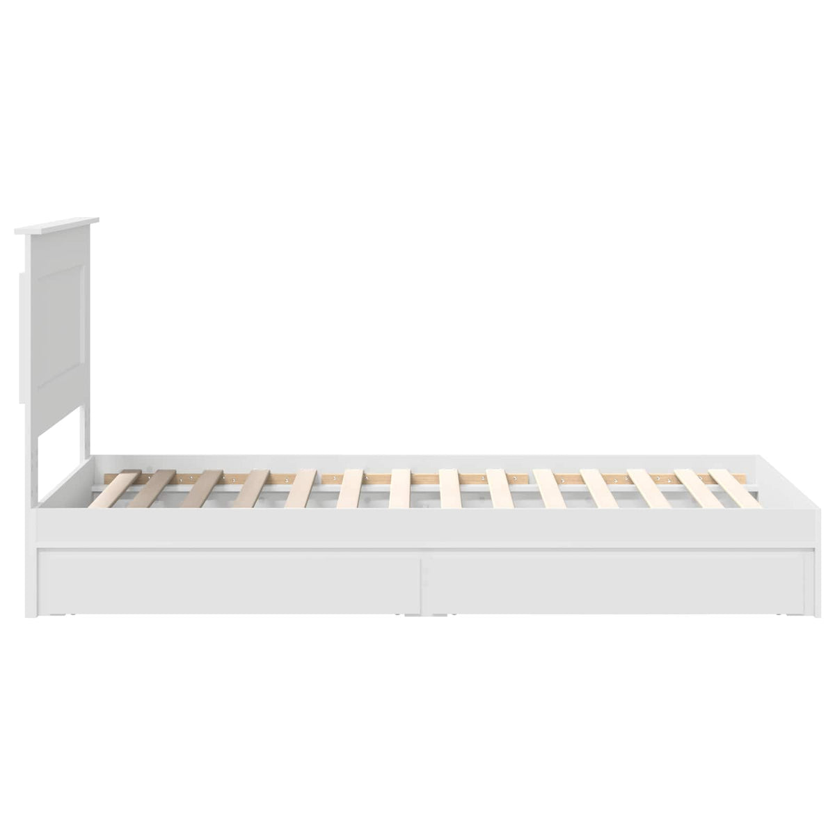 Storage Bed with Headboard White 90 x 190 cm Engineered Wood
