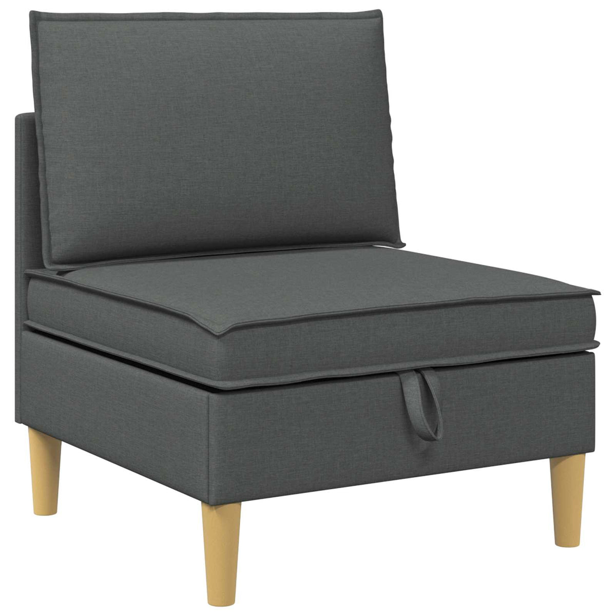 Modular Sofa Set with Storage 6 pcs Dark Grey Fabric