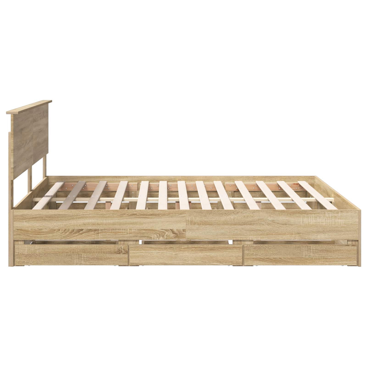 Bed Frame with Drawer Sonoma Oak 180 x 200 cm Engineered Wood