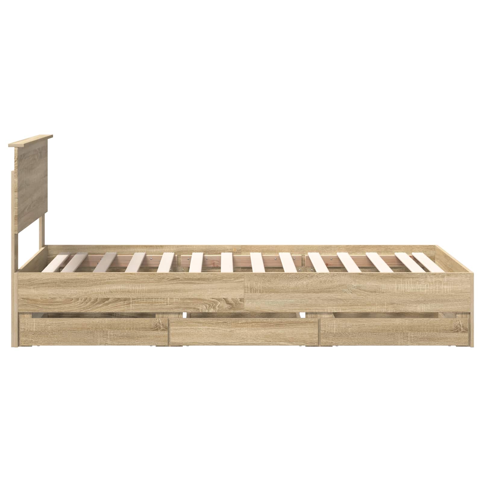 Bed Frame with Drawer Sonoma Oak 90 x 190 cm Engineered Wood