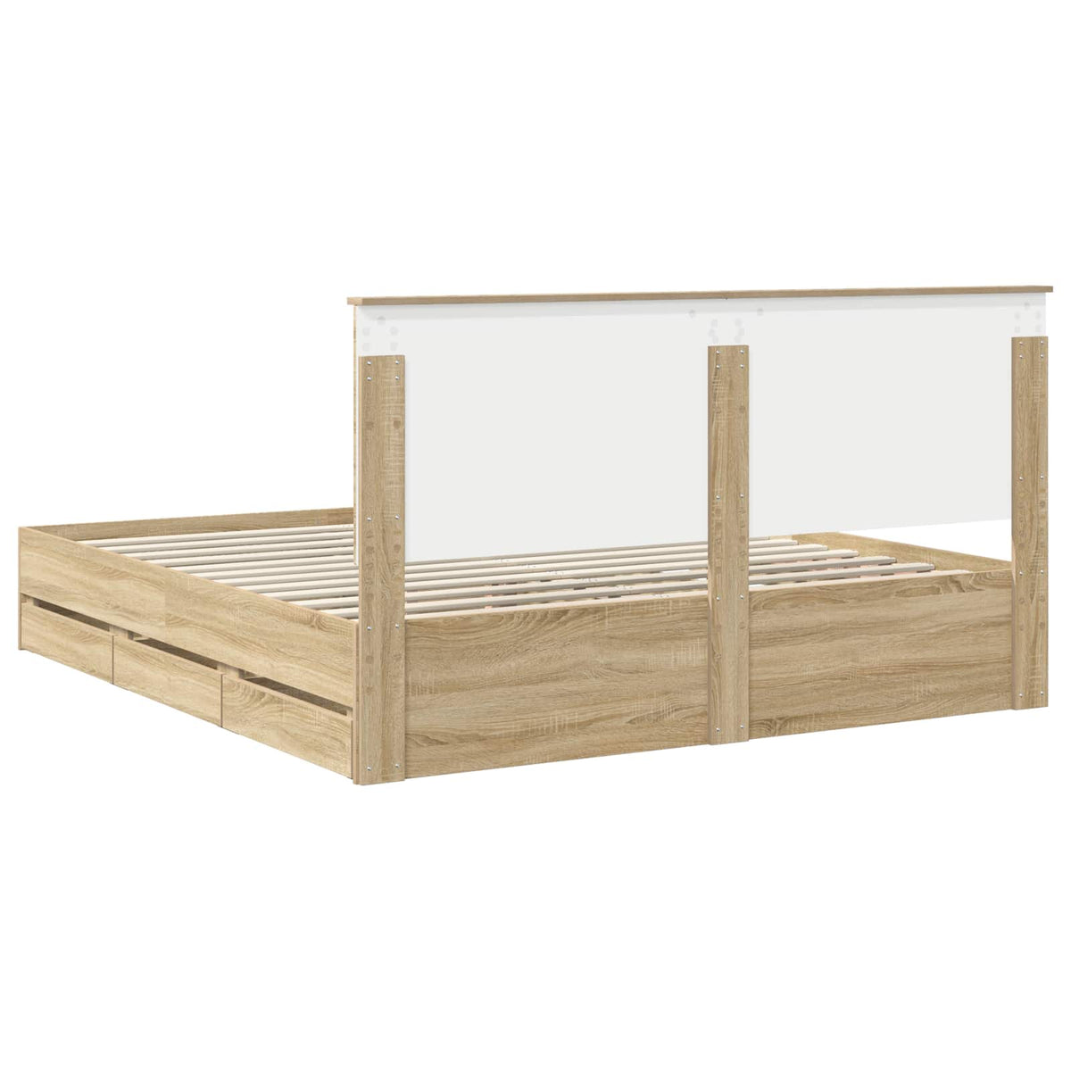 Bed Frame with Drawer Sonoma Oak 180 x 200 cm Engineered Wood