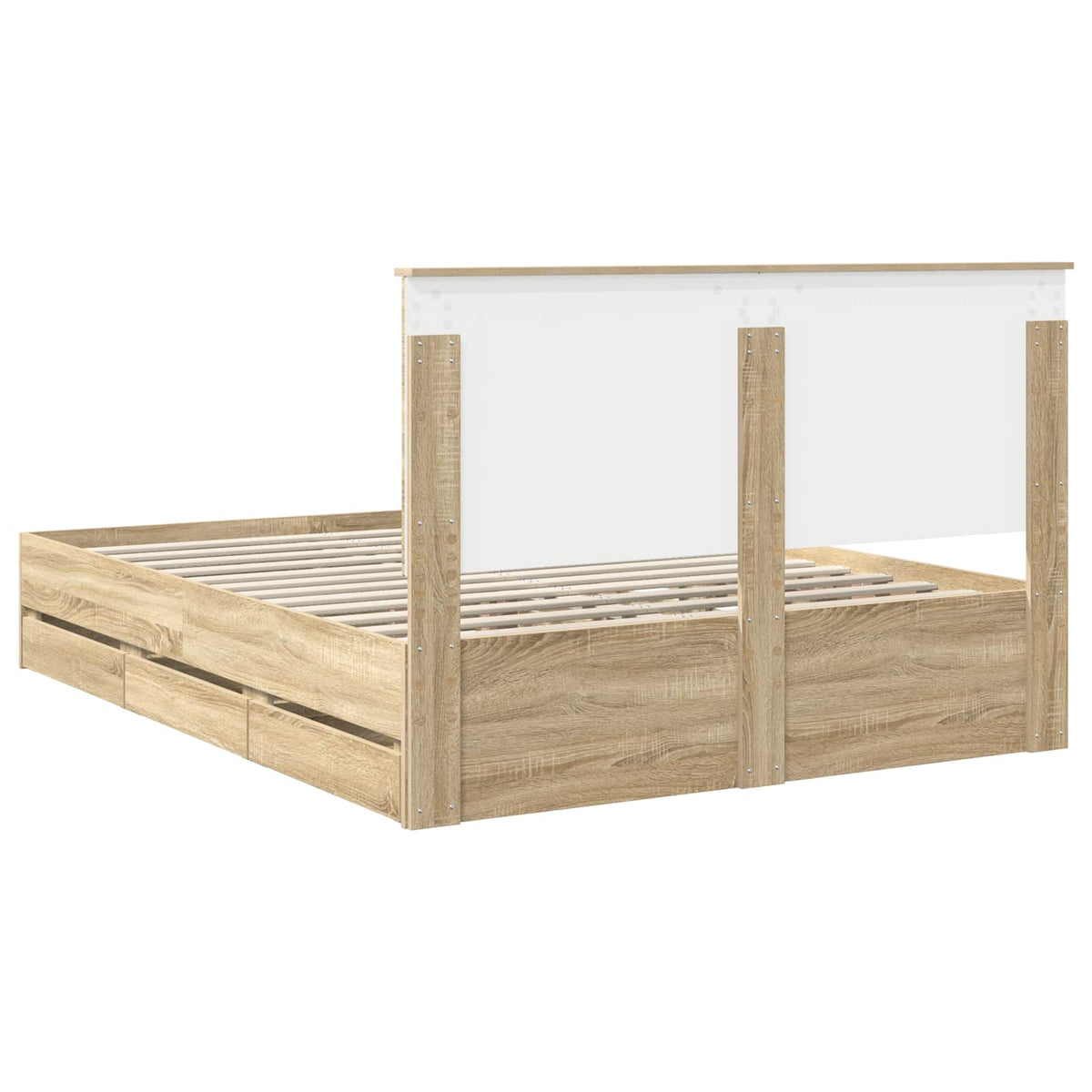Bed Frame with Drawer Sonoma Oak 150 x 200 cm Engineered Wood