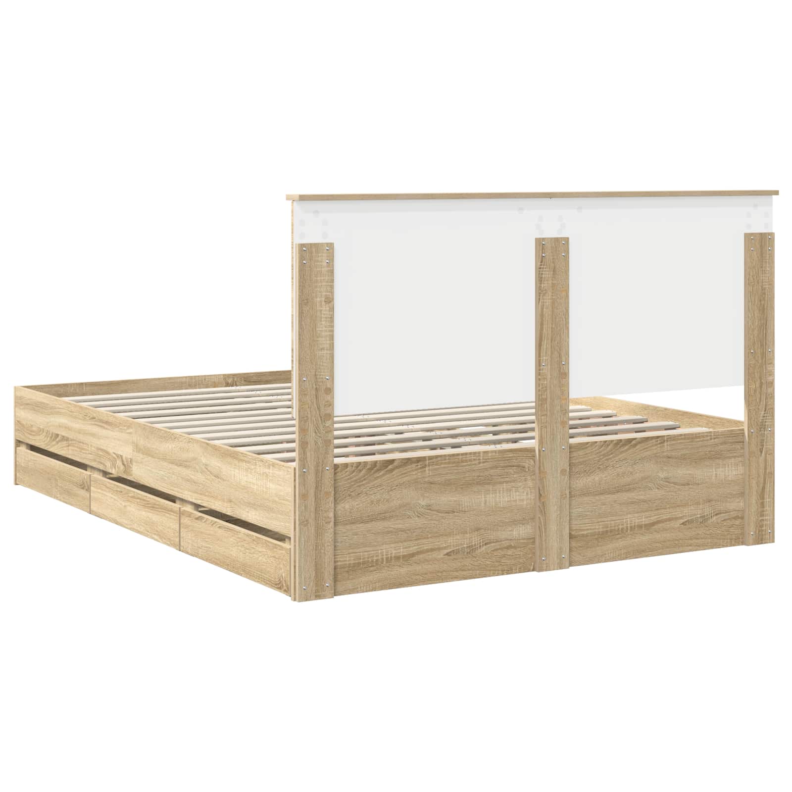 Bed Frame with Drawer Sonoma Oak 150 x 200 cm Engineered Wood