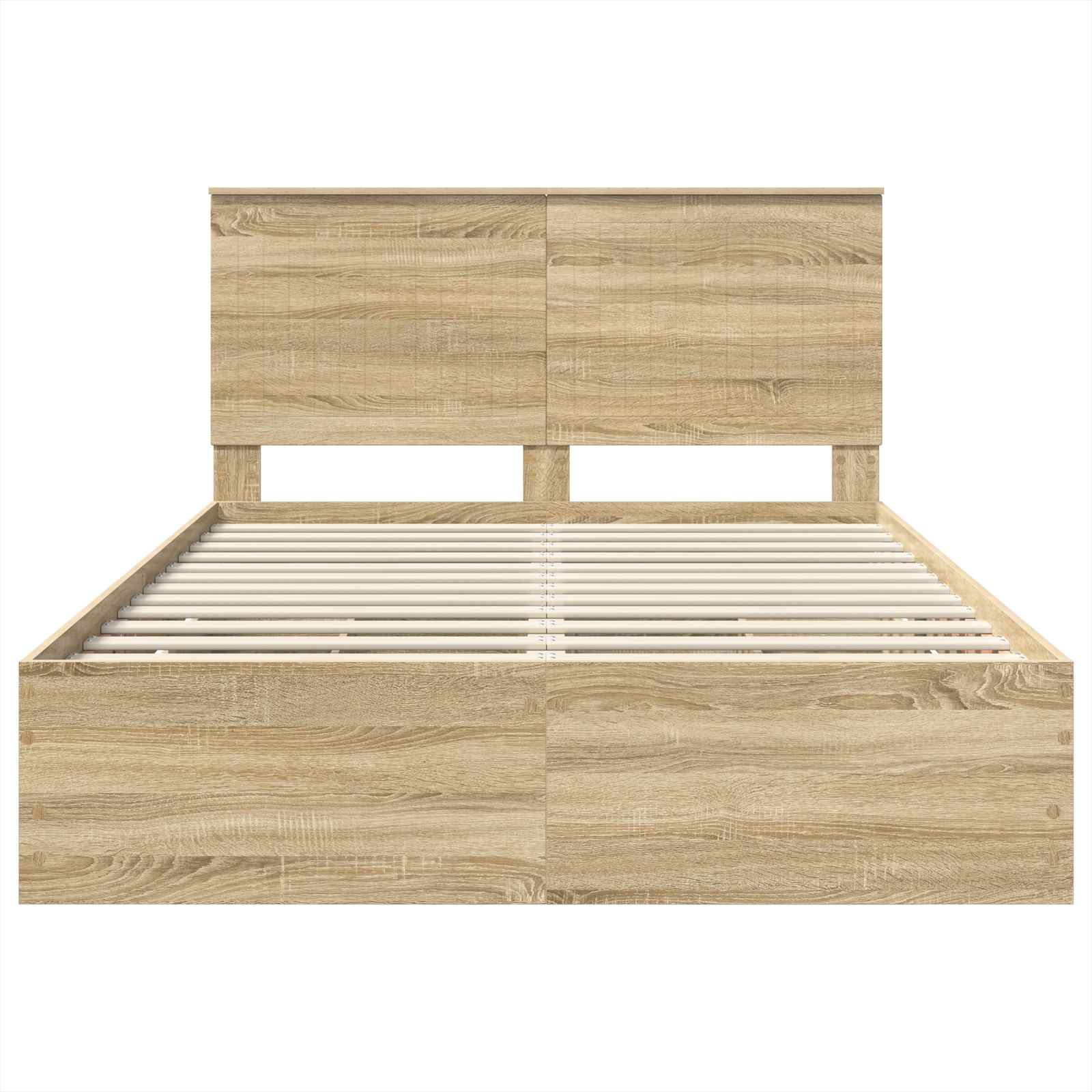 Bed Frame with Drawer Sonoma Oak 135 x 190 cm Engineered Wood
