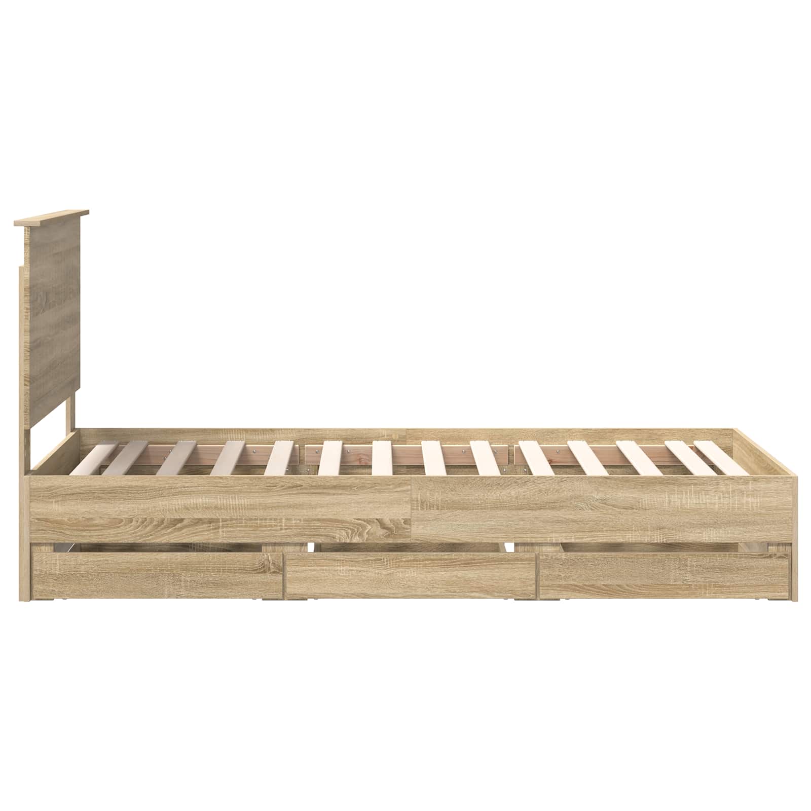 Bed Frame with Drawer Sonoma Oak 90 x 190 cm Engineered Wood