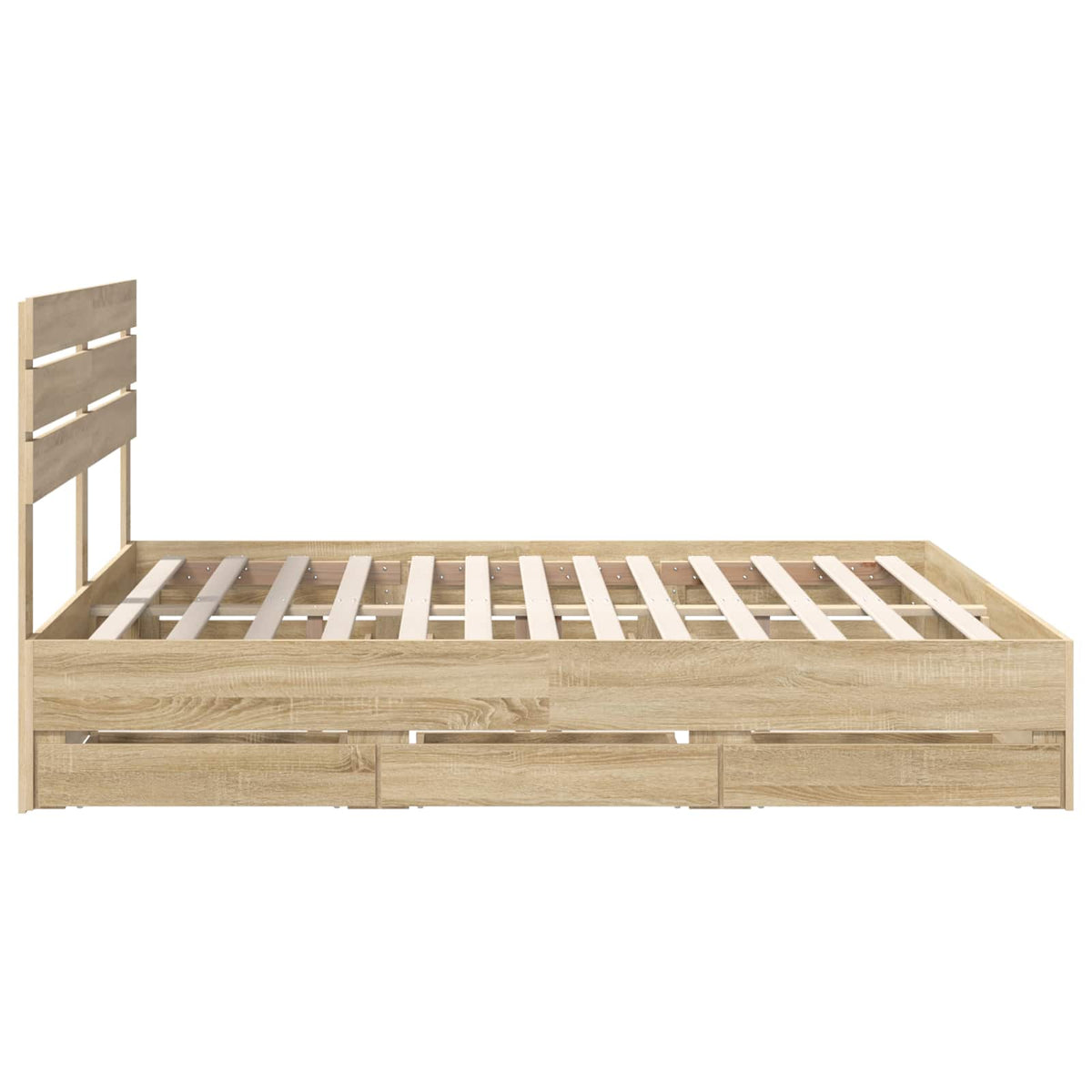 Bed Frame with Drawer Sonoma Oak 180 x 200 cm Engineered Wood