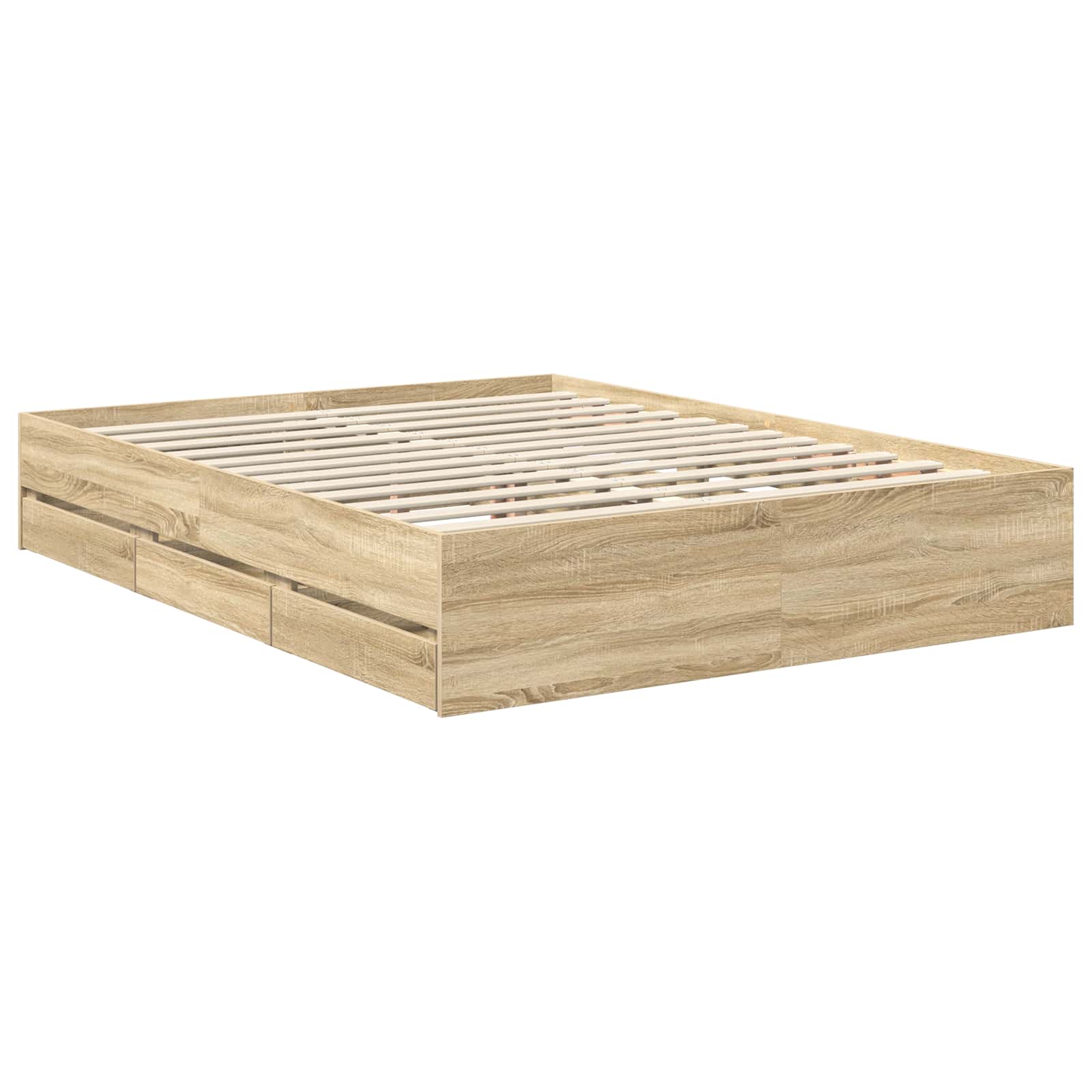 Bed Frame with Drawer Sonoma Oak 150 x 200 cm Engineered Wood