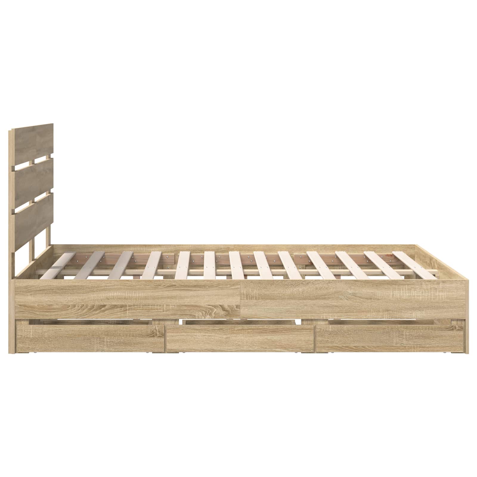 Bed Frame with Drawer Sonoma Oak 150 x 200 cm Engineered Wood