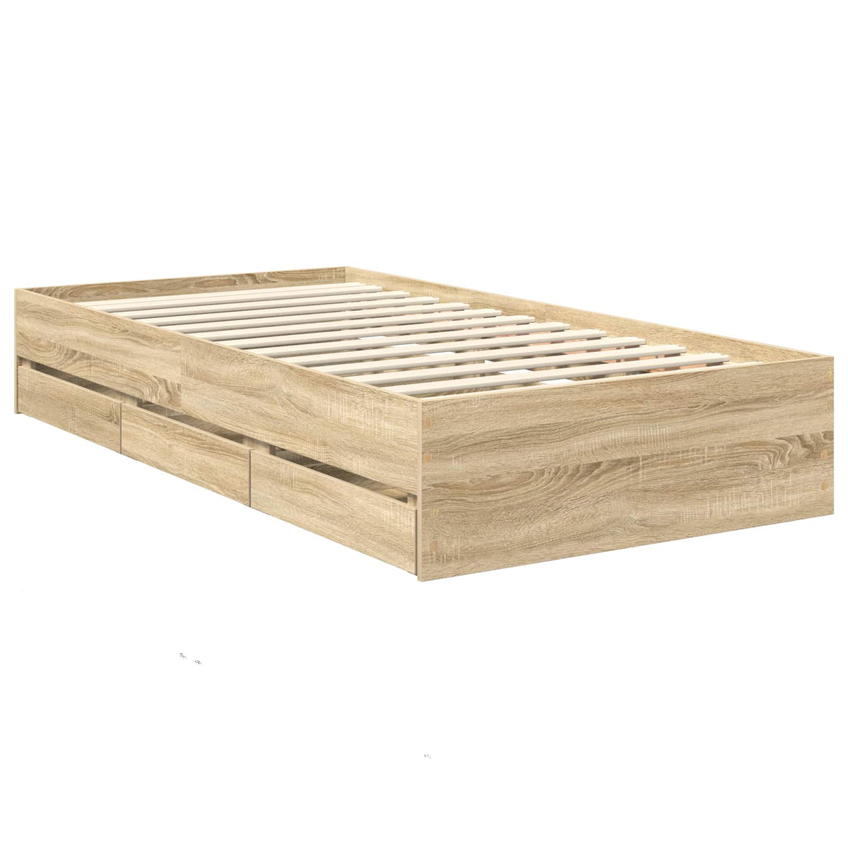 Bed Frame with Drawer Sonoma Oak 90 x 200 cm Engineered Wood