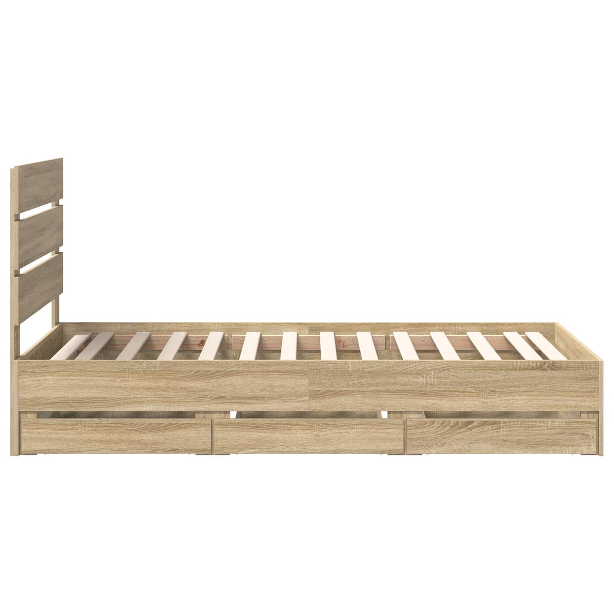 Bed Frame with Drawer Sonoma Oak 90 x 200 cm Engineered Wood