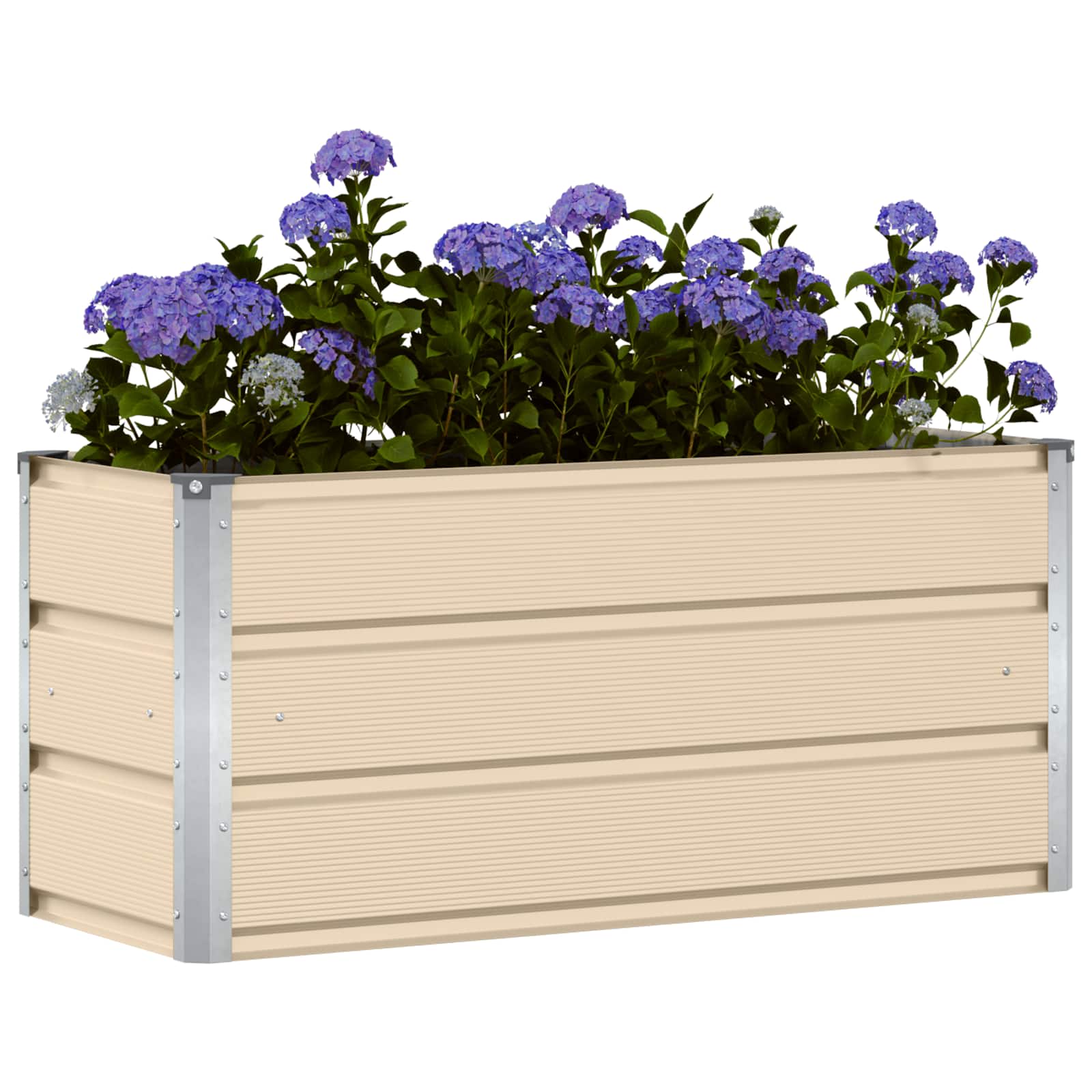 Planter Ivory 100 x 40 x 45 cm Steel