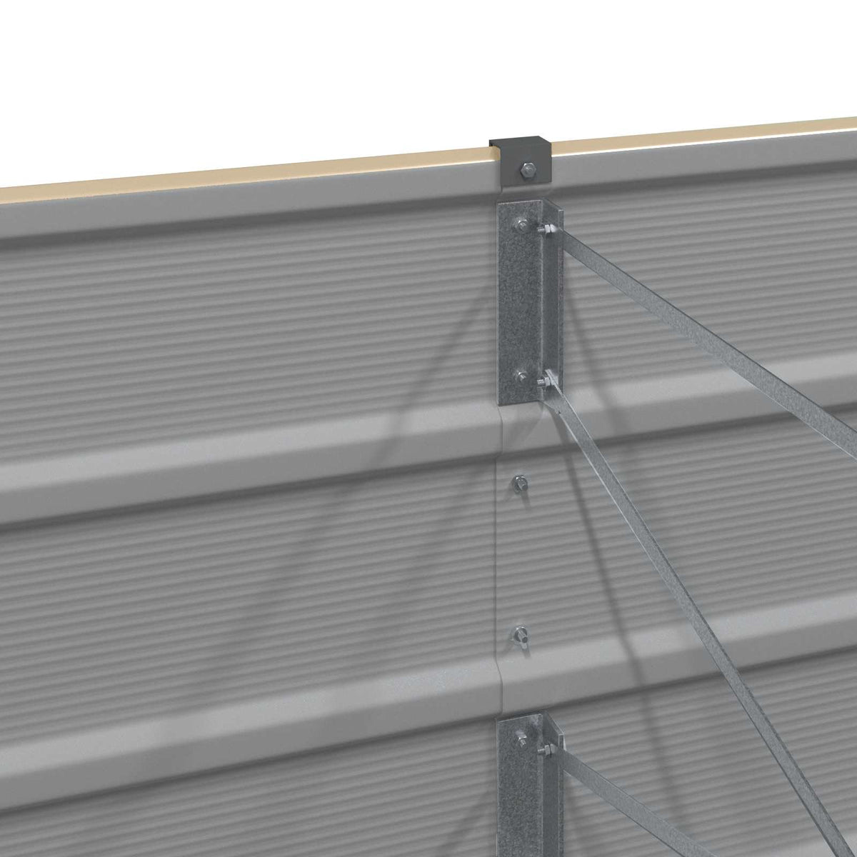 Planter Ivory 320 x 40 x 45 cm Steel